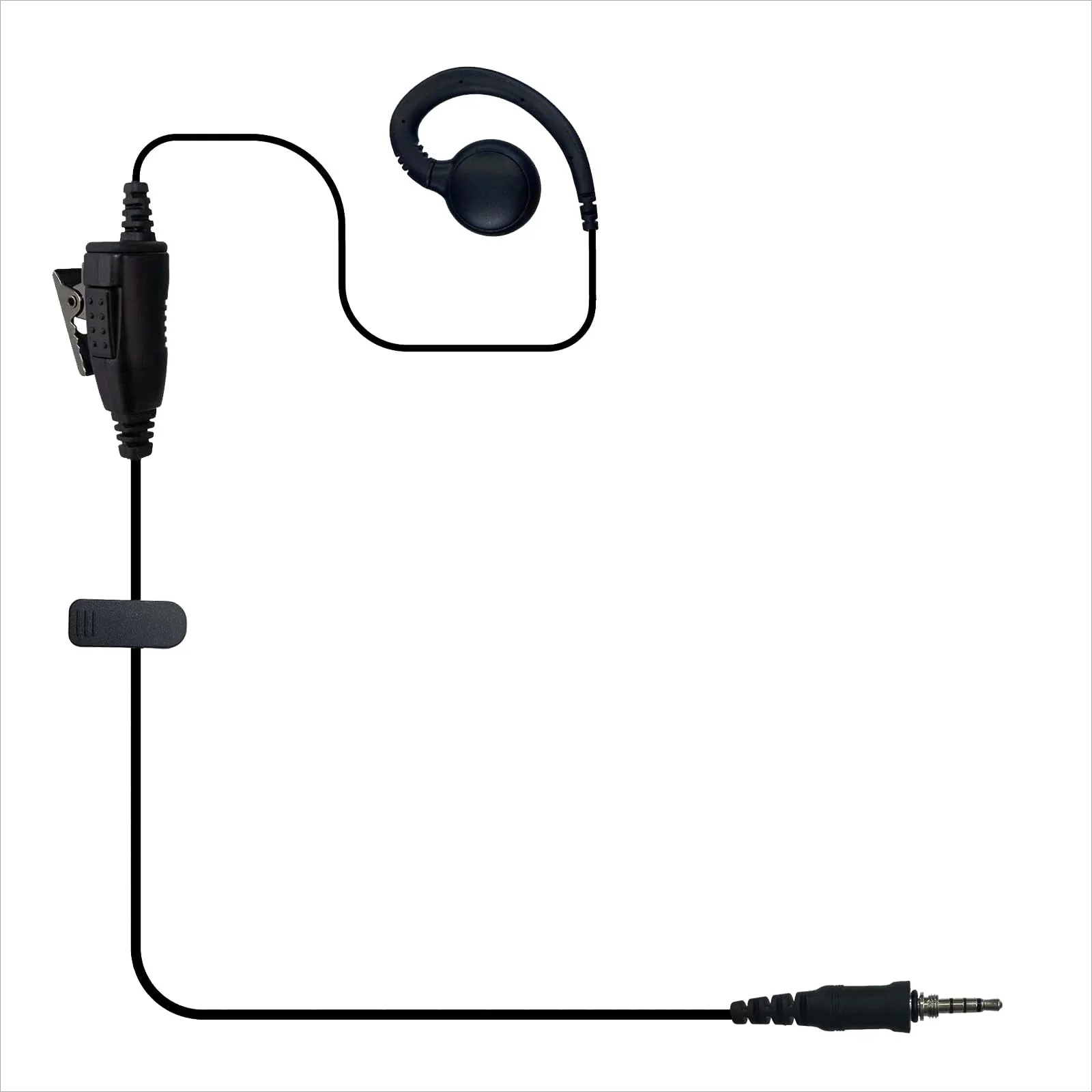 C Shape Wired Ear Hook Earphone Headset PTT Mic for Motorola EVX-S24 Yaese VX-6R FT-270R Standard Horizon HX320 HX210 HX40 HX890
