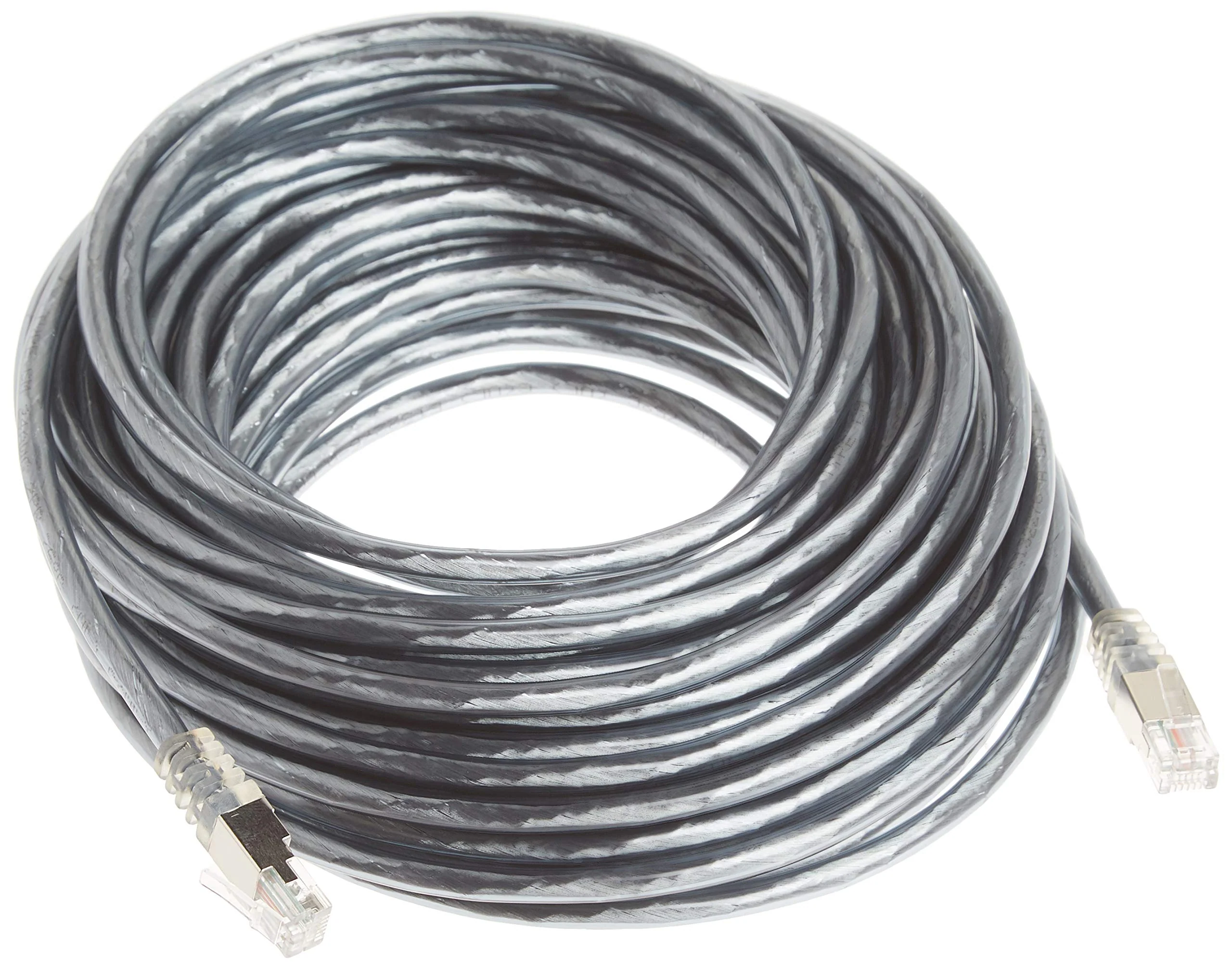 C2G - 28724 RJ11 Modem Cable - Connects Phone Jack To Broadband DSL Modems For High Speed Data Transfer - 50ft Long Ethernet Cable With Double-Shielding - 28724 Gray - Image 2