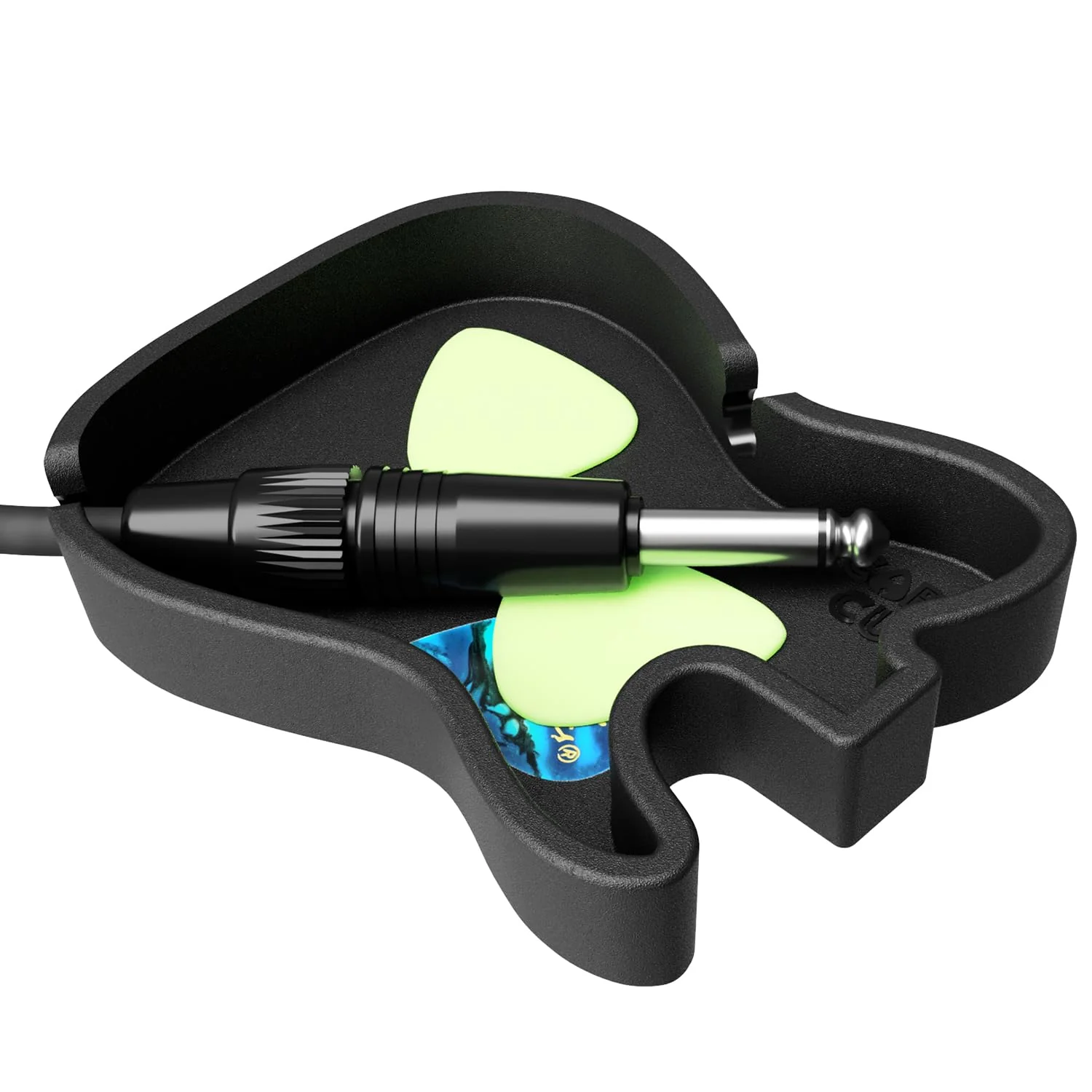 Cable Cup FenderĀ® Pick & Cable Holder | Adhesive-Free Amp-Top or Tabletop Tray Using Microsuction Technology | TeleĀ® Body Shape Tele Body - Image 2
