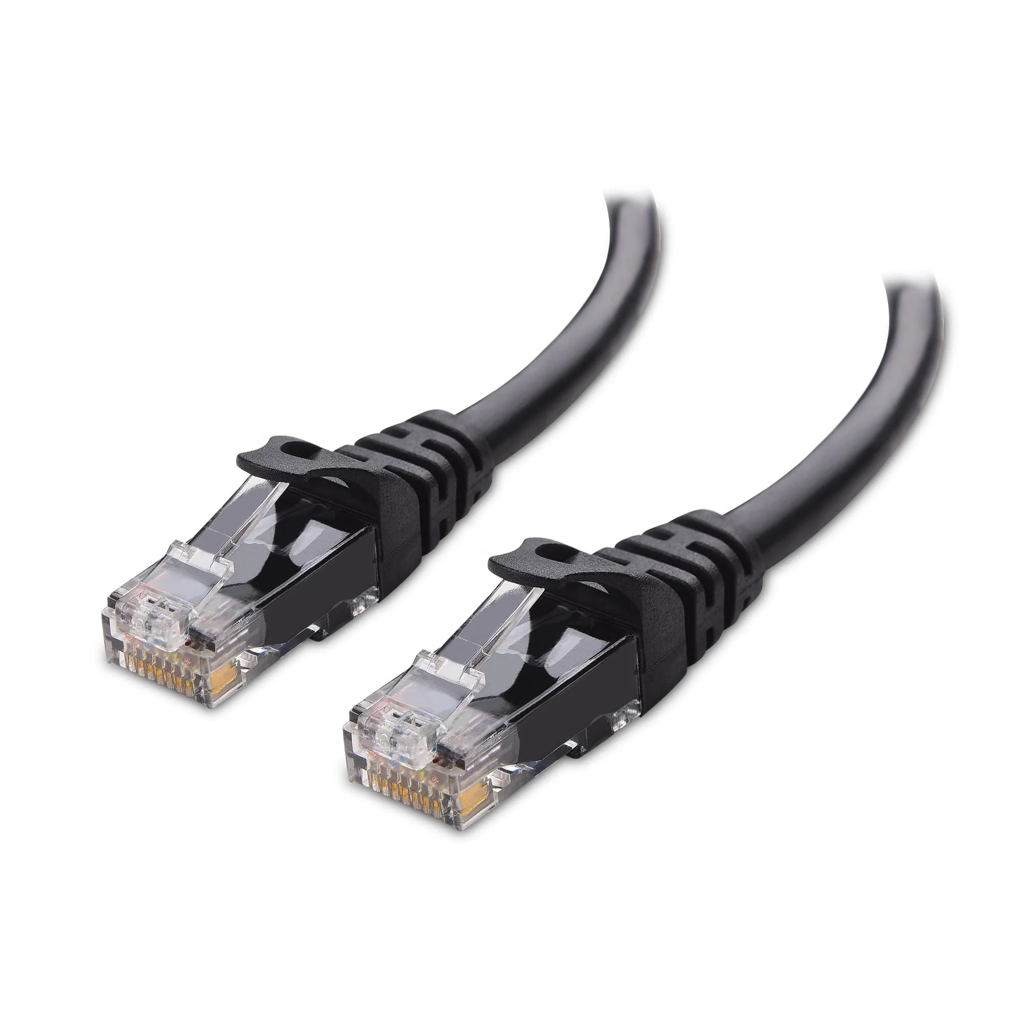 Cable Matters 10Gbps Snagless Short Cat 6 Ethernet Cable 7 ft (Cat 6 Cable, Cat6 Cable, Internet Cable, Network Cable) in Black