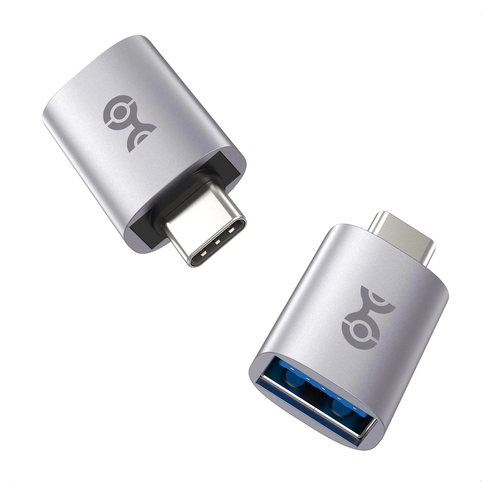 Cable Matters 2-Pack, 10Gbps USB C to USB Adapter Male to Female for High-Speed Data Transferring & Fast Charging, Reversible USB-C, USB to USB C Adapter for iPhone 16/15, iPad Pro, Galaxy S23