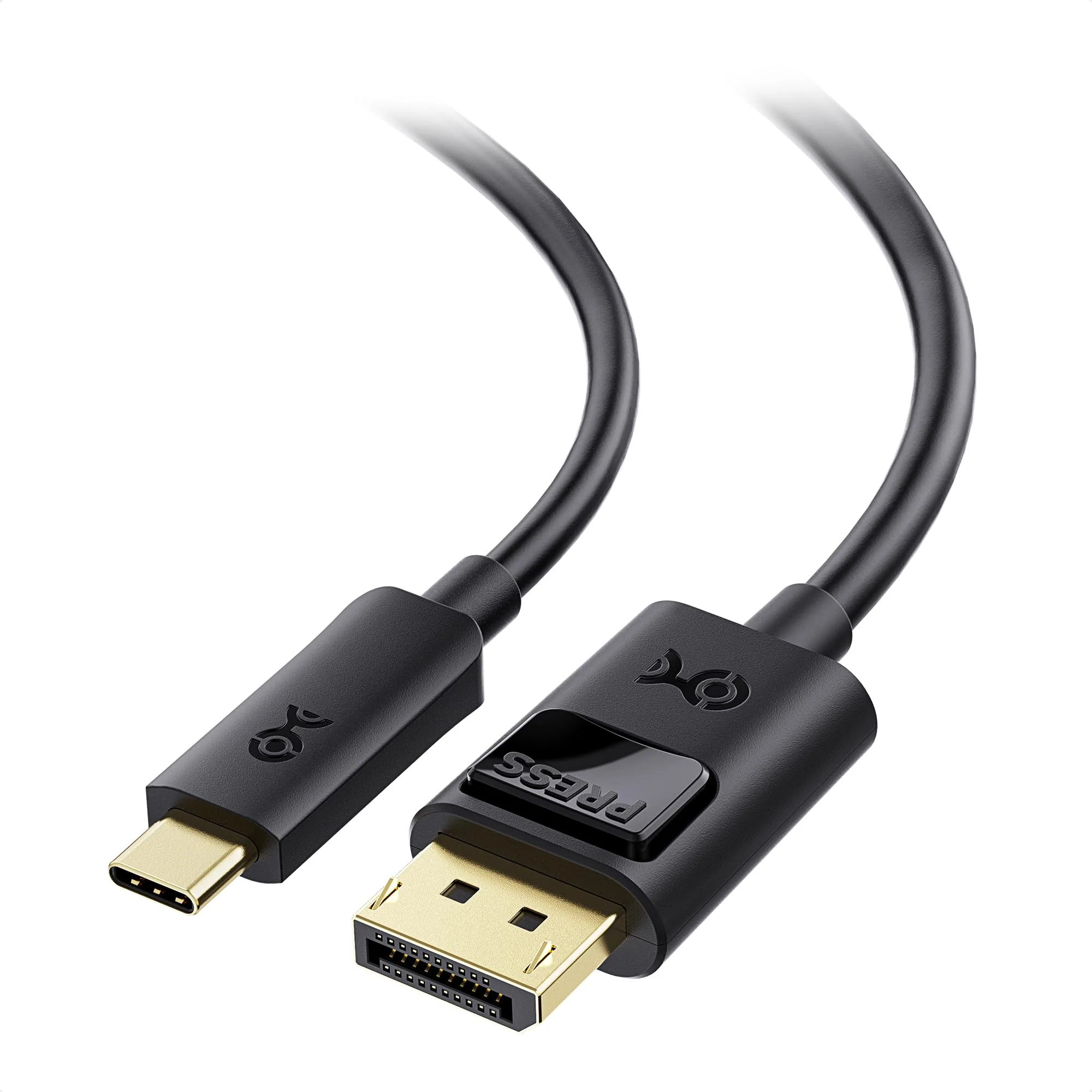 Cable Matters 32.4Gbps Bidirectional USB C to DisplayPort 1.4 Cable 3.3 ft Support 8K 60Hz/4K 240Hz (Thunderbolt 4 to DisplayPort, DisplayPort to USB C Cable) Black - Works with iPhone 15 MacBook XPS 3 ft