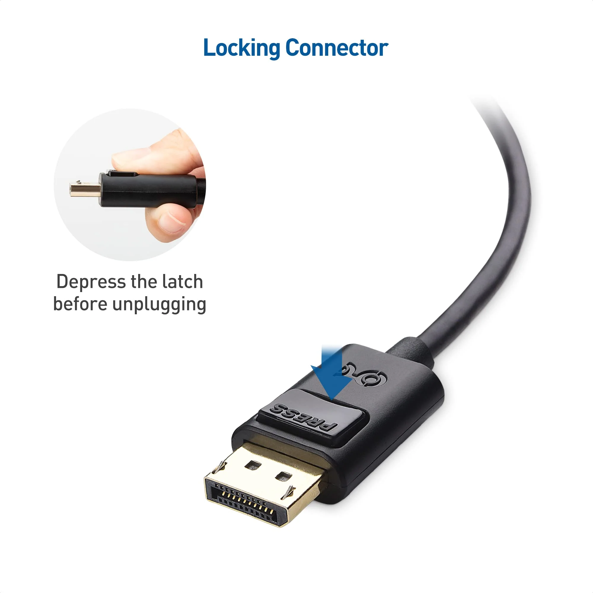 Cable Matters 32.4Gbps Bidirectional USB C to DisplayPort 1.4 Cable 6 ft Support 8K 60Hz/4K 240Hz (Thunderbolt 4 to DisplayPort, DisplayPort to USB C Cable) Black - Works with iPhone 15 MacBook XPS - Image 6
