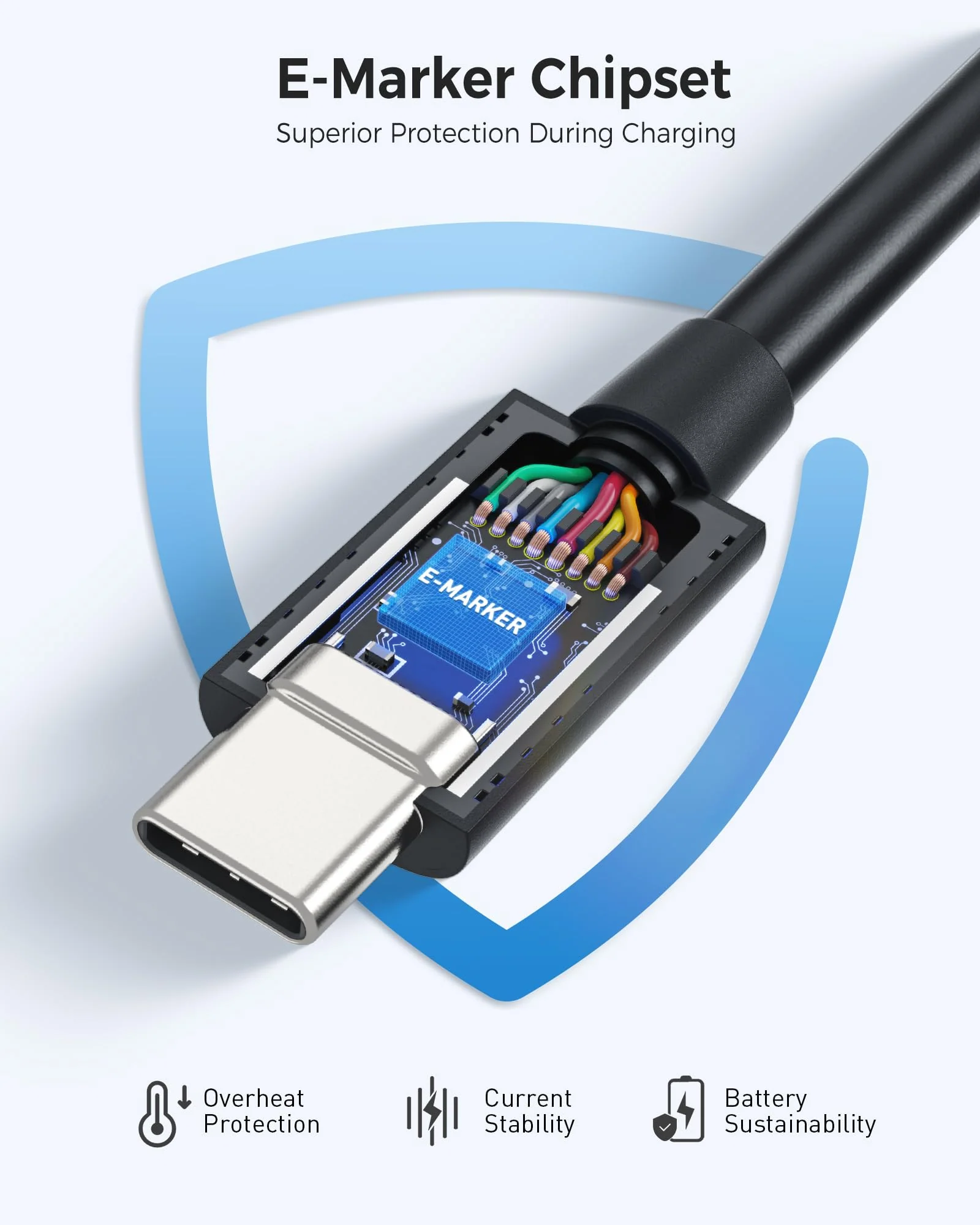 Cable Matters [Intel Certified] 40Gbps Thunderbolt 4 Cable 1ft with 8K Video and 240W Charging - 0.3m, Compatible with USB4, Thunderbolt 3 Cable and USB-C 1 Foot Black - Image 6