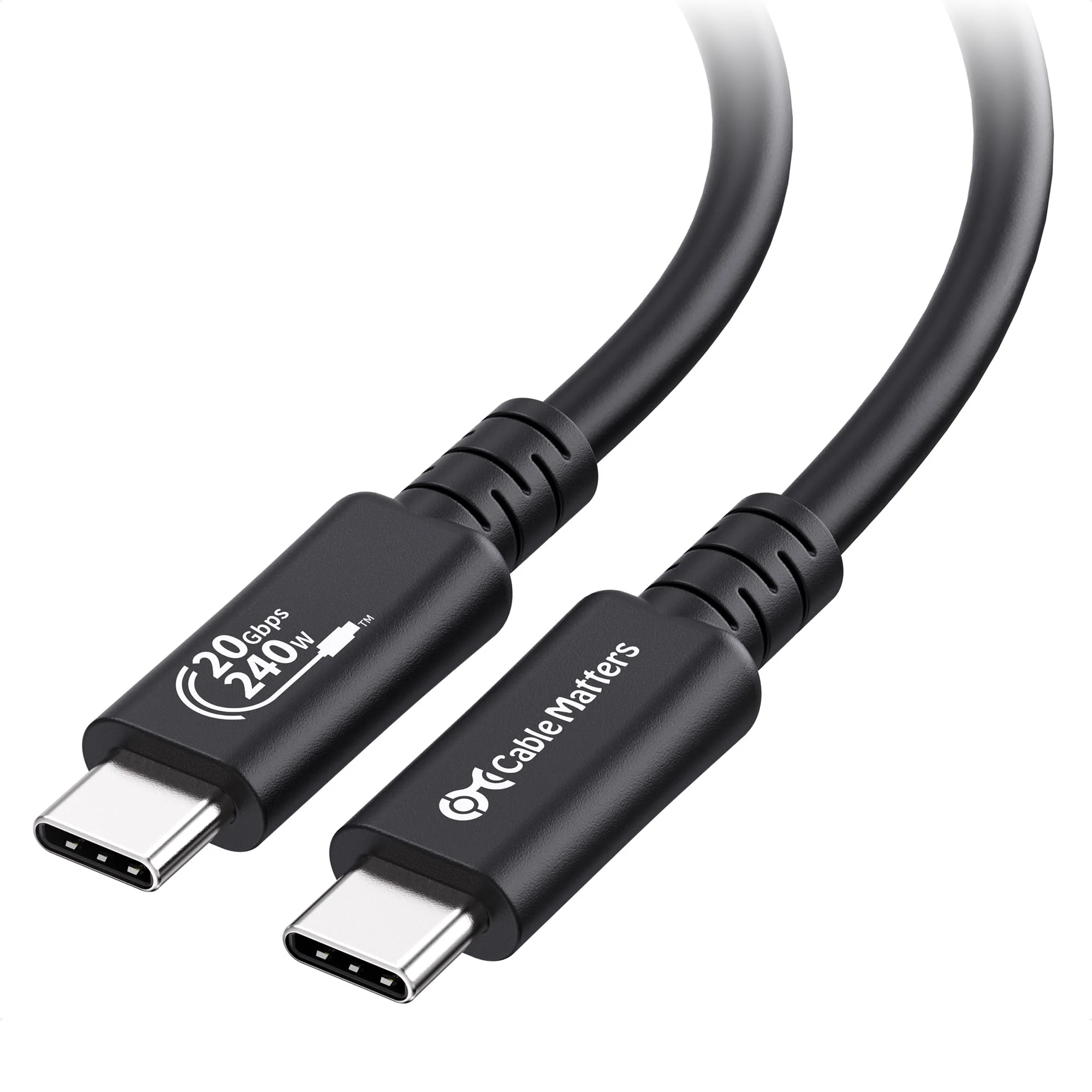 Cable Matters [USB-IF Certified] 20Gbps Long USB4 Cable/USB 4 Cable 6.6ft, Supports Up to [8K@30Hz / 4K@120Hz Video, 240W Charging, 20Gbps Data Transfer] Compatible with Thunderbolt 4 Cable, MacBook