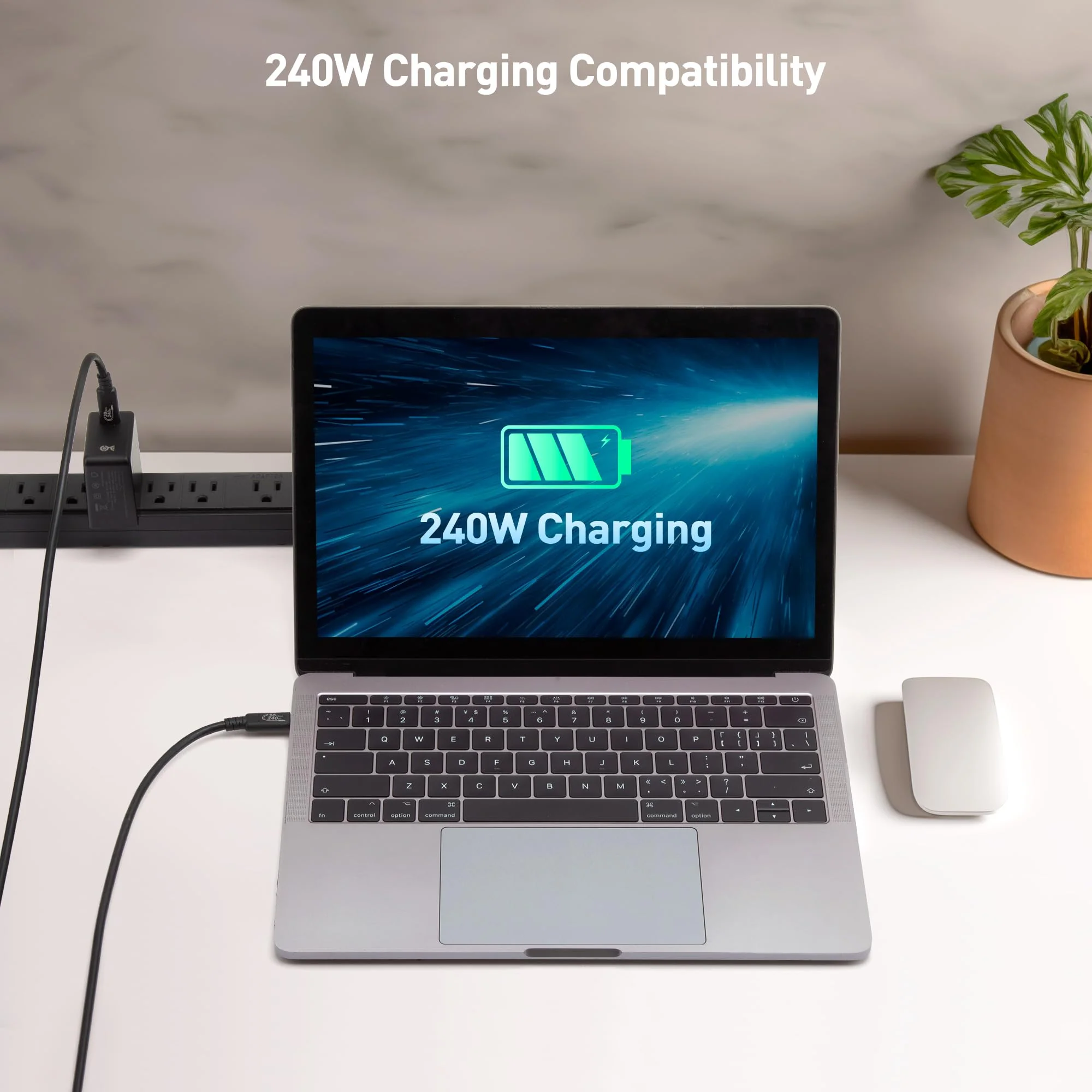 Cable Matters [USB-IF Certified] 20Gbps Long USB4 Cable/USB 4 Cable 6.6ft, Supports Up to [8K@30Hz / 4K@120Hz Video, 240W Charging, 20Gbps Data Transfer] Compatible with Thunderbolt 4 Cable, MacBook - Image 5