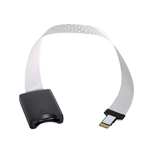 cablecc Micro-SD TF Memory Card Kit Male to SD Female Extension Soft Flat FPC Cable Extender 25cm