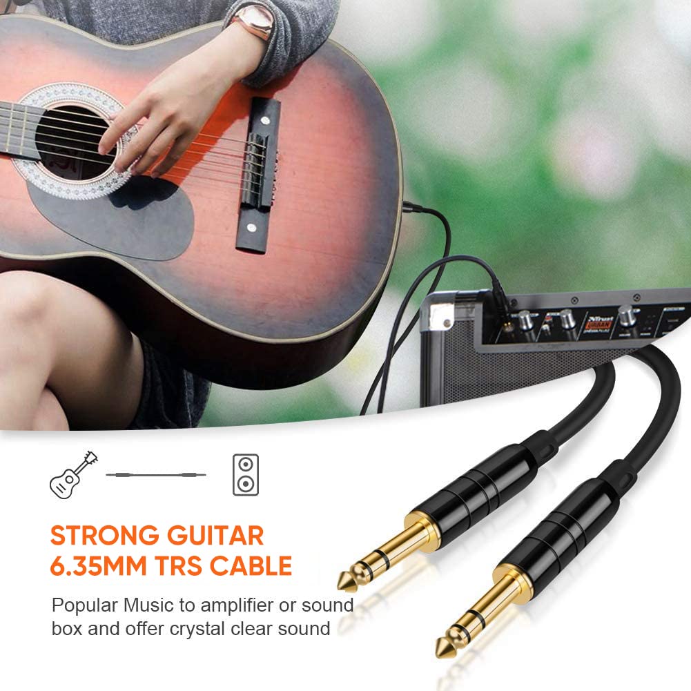 CableCreation 1/4’’ TRS Cable, 50 Feet 1/4 Inch to 1/4 Inch 6.35mm Balanced Stereo Audio Cable for Studio Monitors,Mixer,Yamaha Speaker/Receiver,Black - Image 3