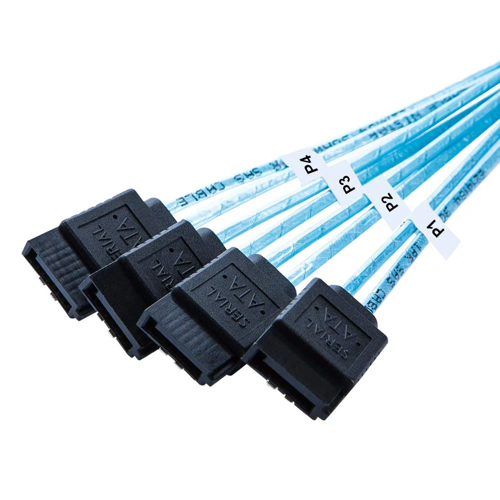 CableCreation Internal HD Mini SAS (SFF-8643 Host) - 4X SATA (Target) Cable,SFF-8643 to 4X SATA Cable, SFF-8643 for Controller, 4 Sata Connect to Hard Drive, 1M / 3.3FT 3.3FT/1.0M Black 1 - Image 8