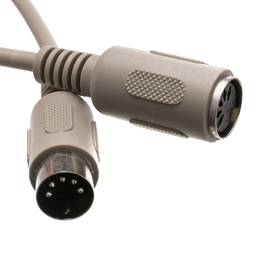 CableWholesale at Keyboard Extension Cable, Din5 Male to Din5 Female, 5 Conductor, Straight, 6 Foot, Keyboard Extension Cable Din 6'