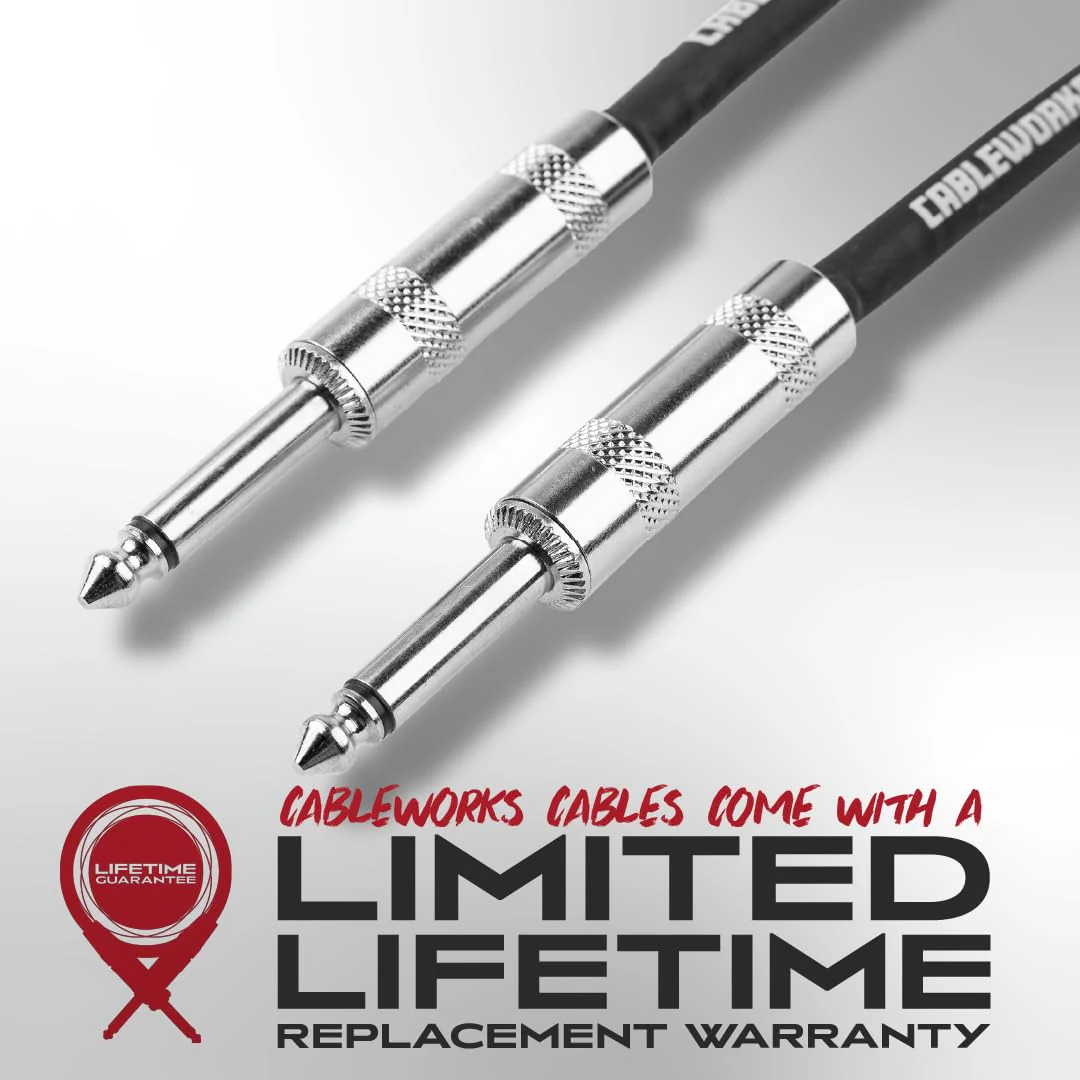 Cableworks by Gator Cases Backline Series 20 Ft Straight to Straight Guitar Instrument Cable (GCWB-INS-20) 20 Feet - Image 6