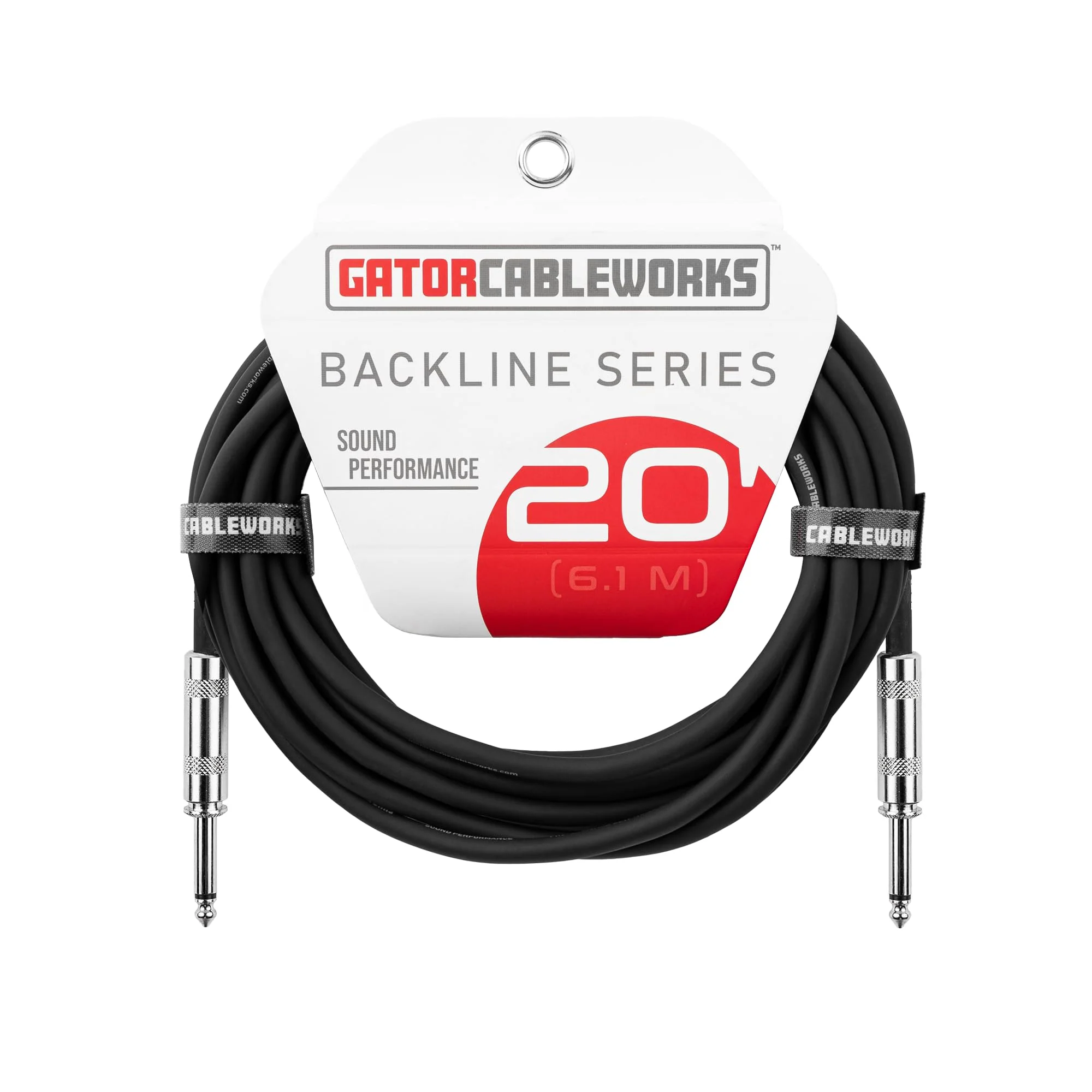 Cableworks by Gator Cases Backline Series 20 Ft Straight to Straight Guitar Instrument Cable (GCWB-INS-20) 20 Feet - Image 8