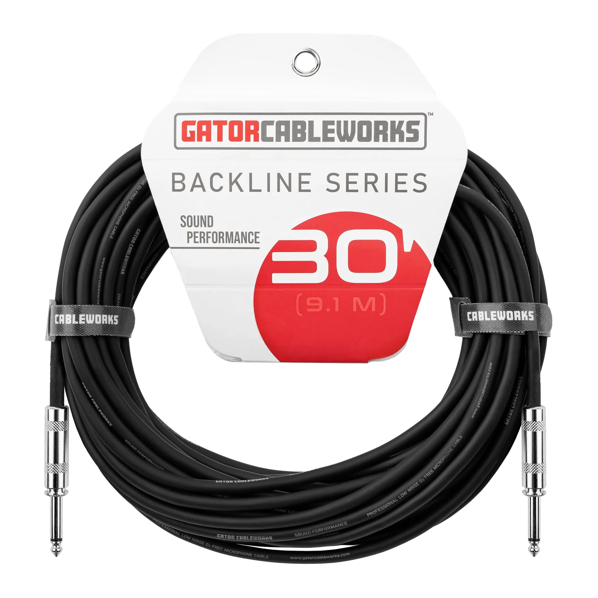 Cableworks by Gator Cases Backline Series 30 Ft Straight to Straight Guitar Instrument Cable (GCWB-INS-30) 30 Feet - Image 8