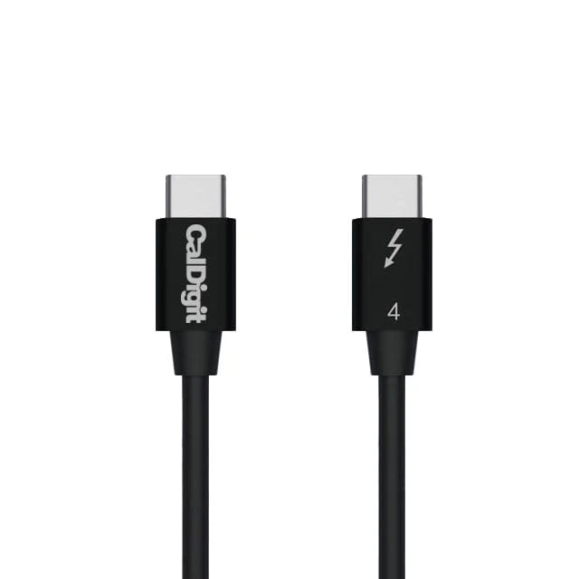 CalDigit Thunderbolt 4 Cable - 40Gbps 100W Power Delivery, Compatible with Thunderbolt 3 & USB Type C, MacBook Pro, iMac, iPhone 15 Max, Black (0.8 Meter 2.62 Feet, Thunderbolt 4 / USB 4 Cable) 0.8 Meter 2.62 Feet, Thunderbolt 4 / USB 4 Cable - Image 2