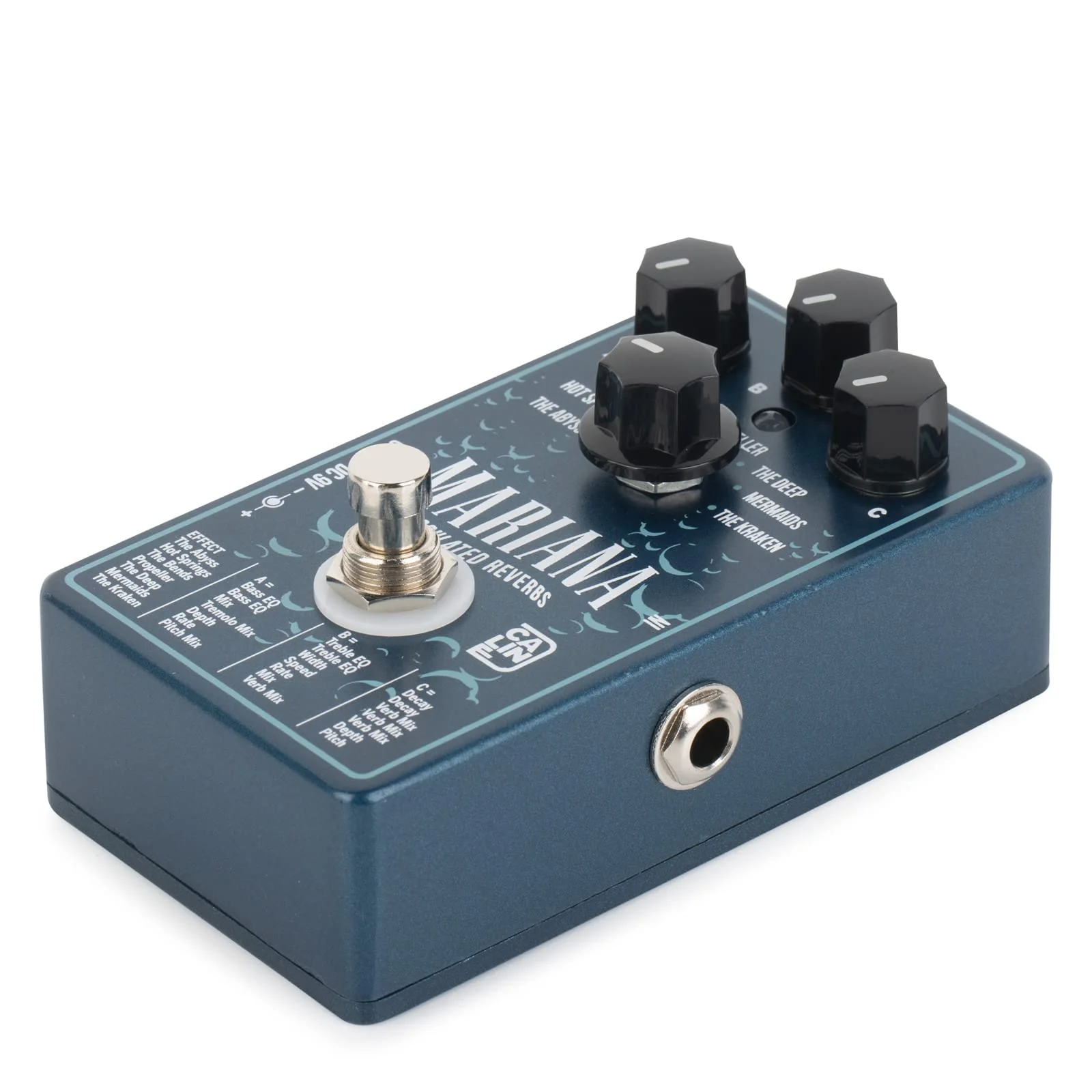 Caline CP-507 Mariana Modulated Digital Reverbs Guitar Effects Pedal (7 Kinds of Reverb) Aluminum Alloy Casing - Image 4