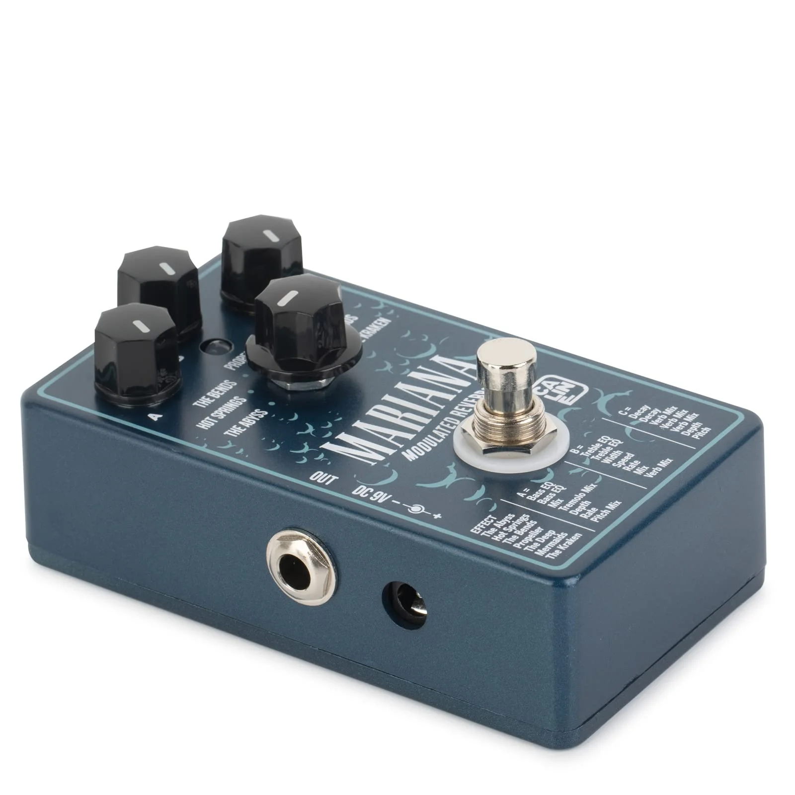 Caline CP-507 Mariana Modulated Digital Reverbs Guitar Effects Pedal (7 Kinds of Reverb) Aluminum Alloy Casing - Image 5