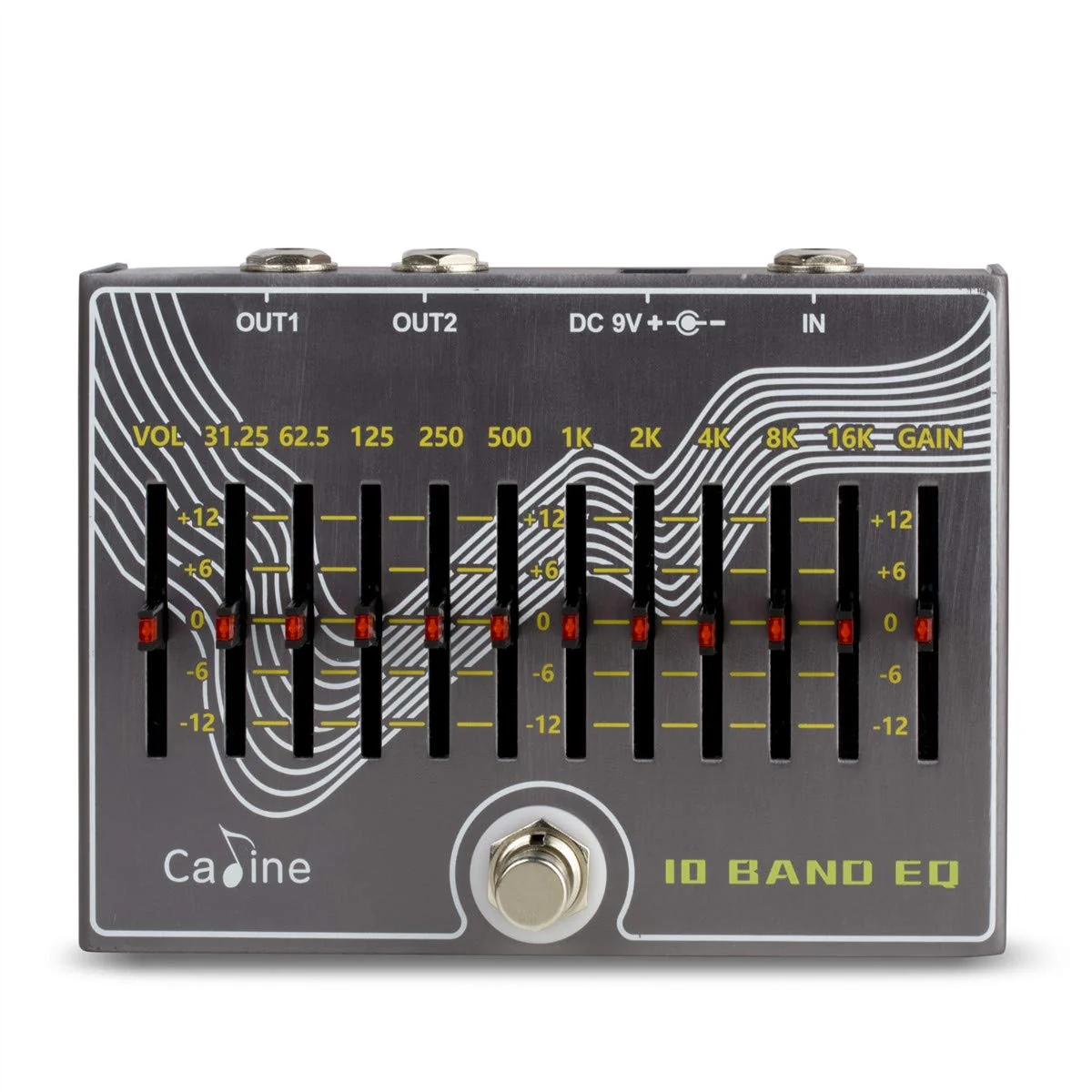 Caline CP-81 10 Band EQ Guitar Effect Pedal V3.0 - Use 500mA Power Supply (Not Included)