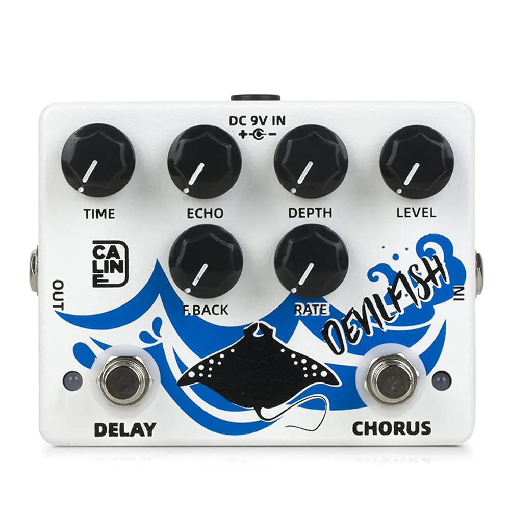 Caline DCP-03 DEVILFISH Chorus Delay Effect Pedal Dual Guitar Pedal - Image 3