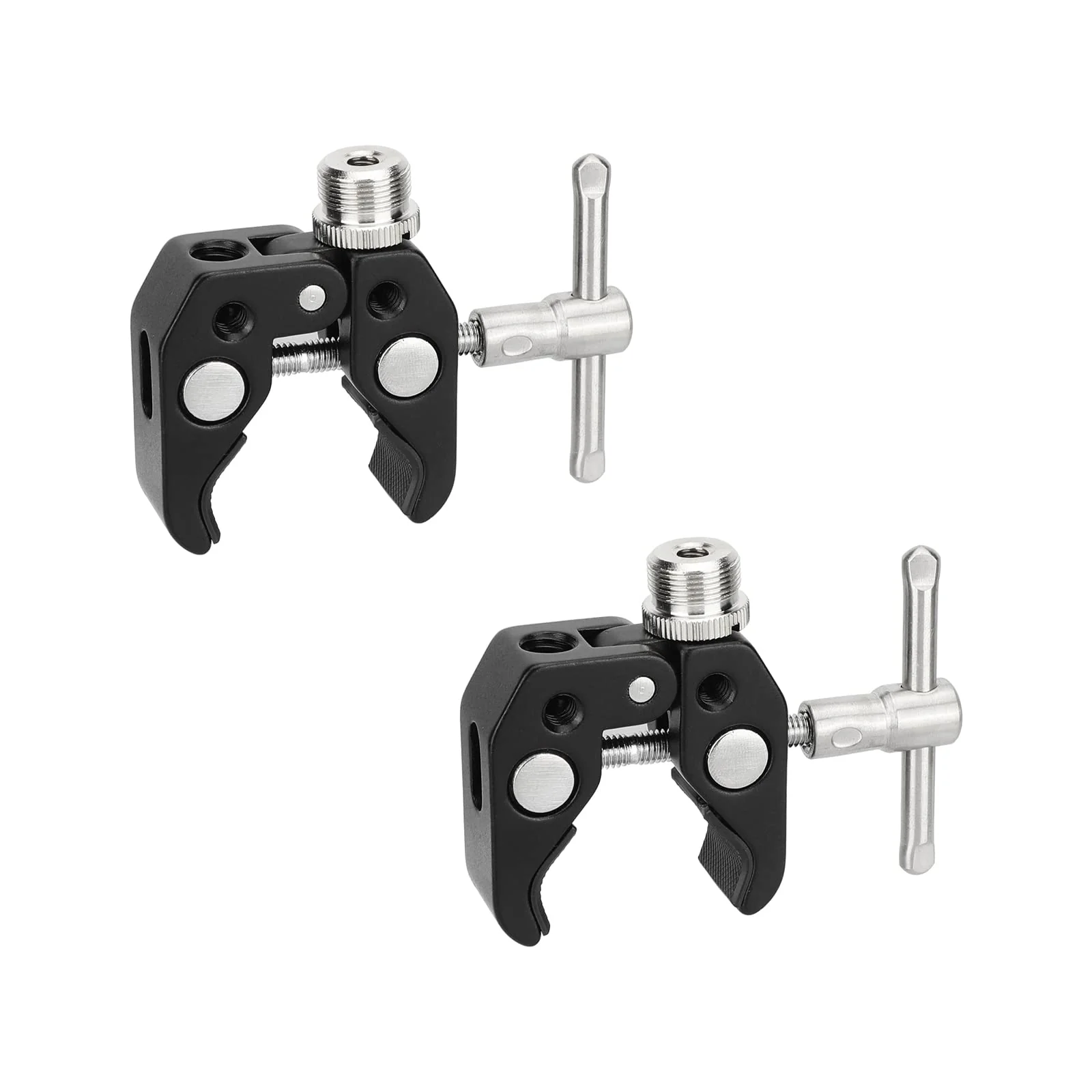 CAMVATE Super Crab Clamp with 5/8"-27 Thread Adapter for Microphones (2-Pack) - 3124
