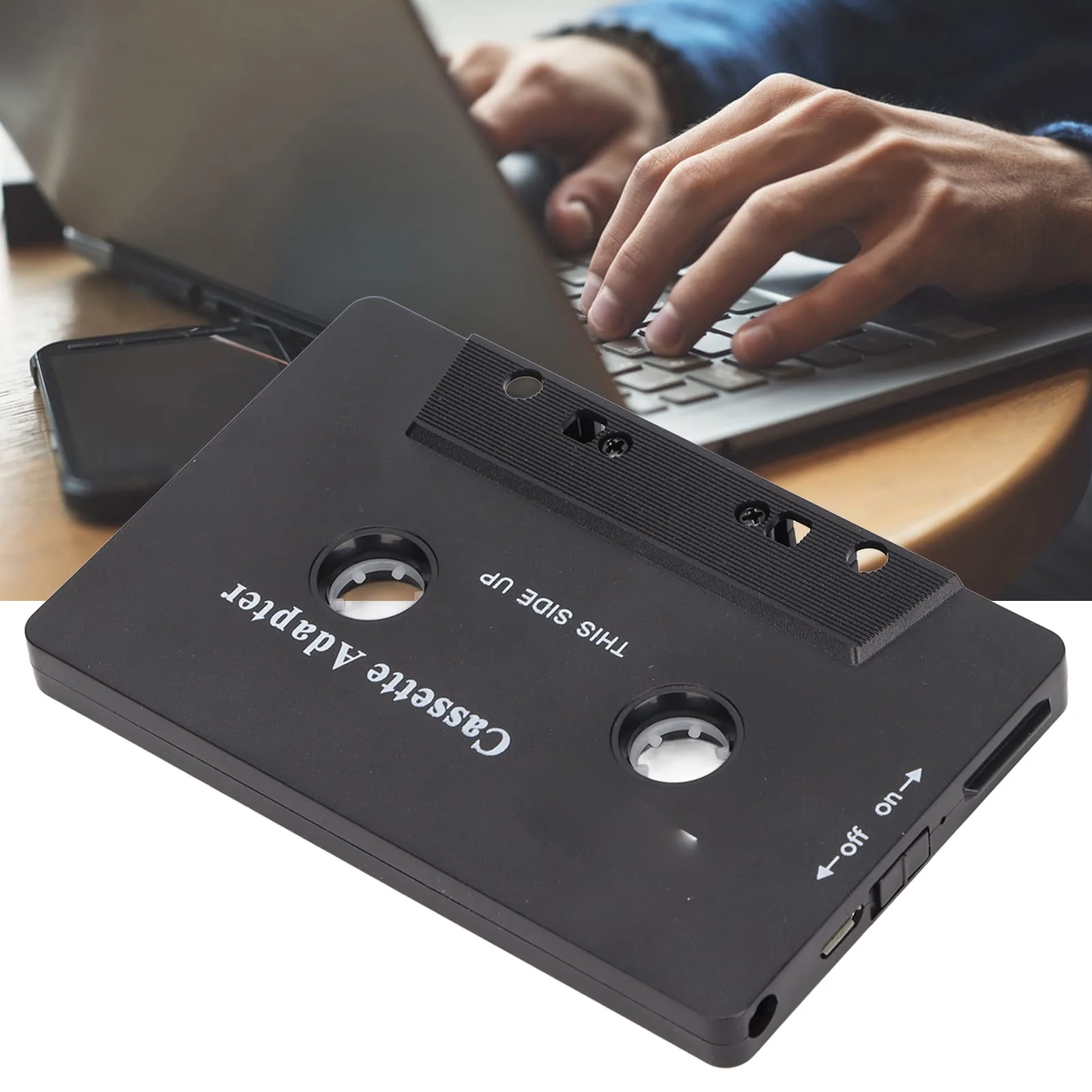 Car Audio Bluetooth Cassette Receiver, Noise Reduction Tape Player Bluetooth 5.0 Cassette Aux Adapter for Mobile Phone, Tablet, MP3 Player, Car Stereo, Headset, etc - Image 4