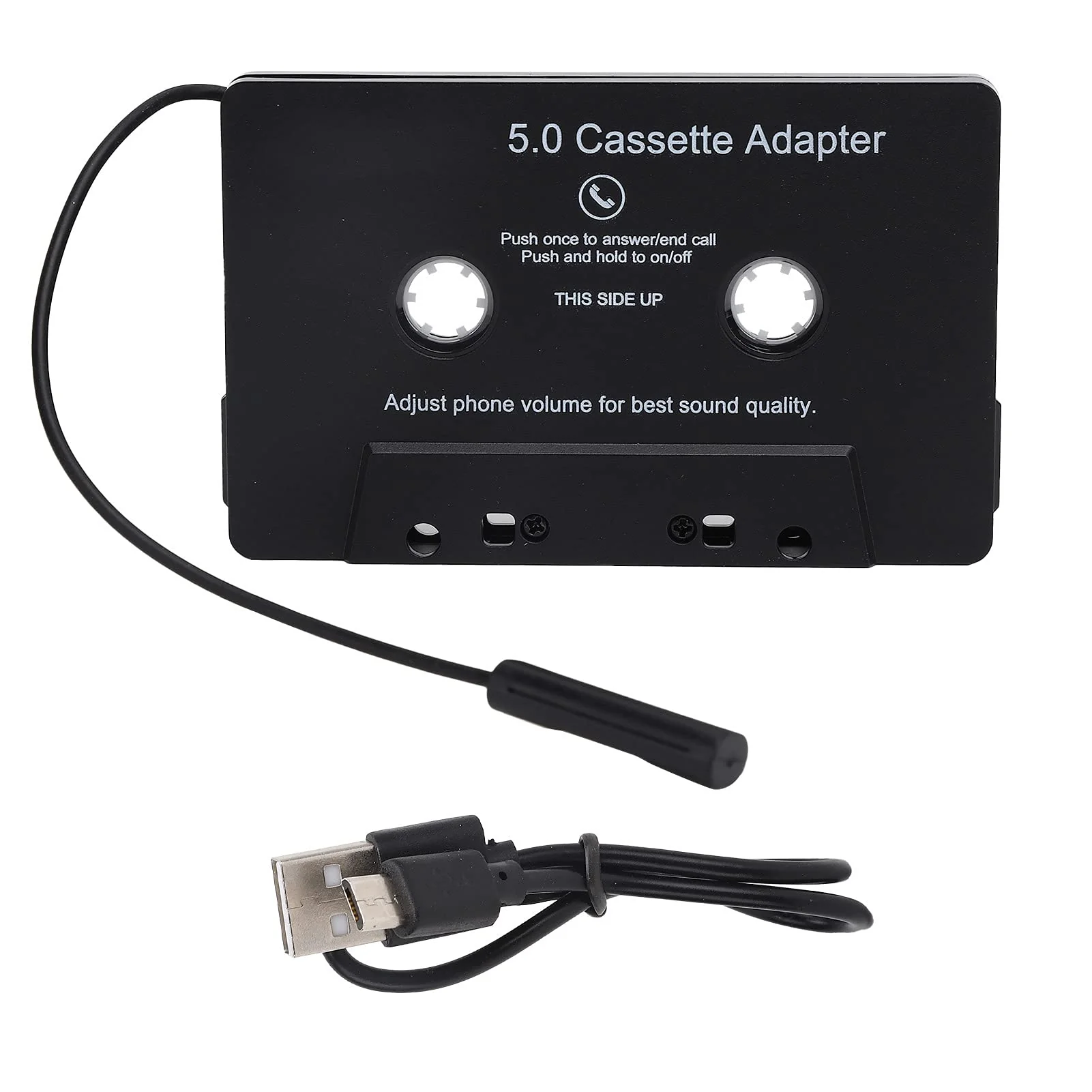 Car Bluetooth Cassette Adapter, ABS Plastic Bluetooth Tape Converter MP3 Player Audio Converter for Car