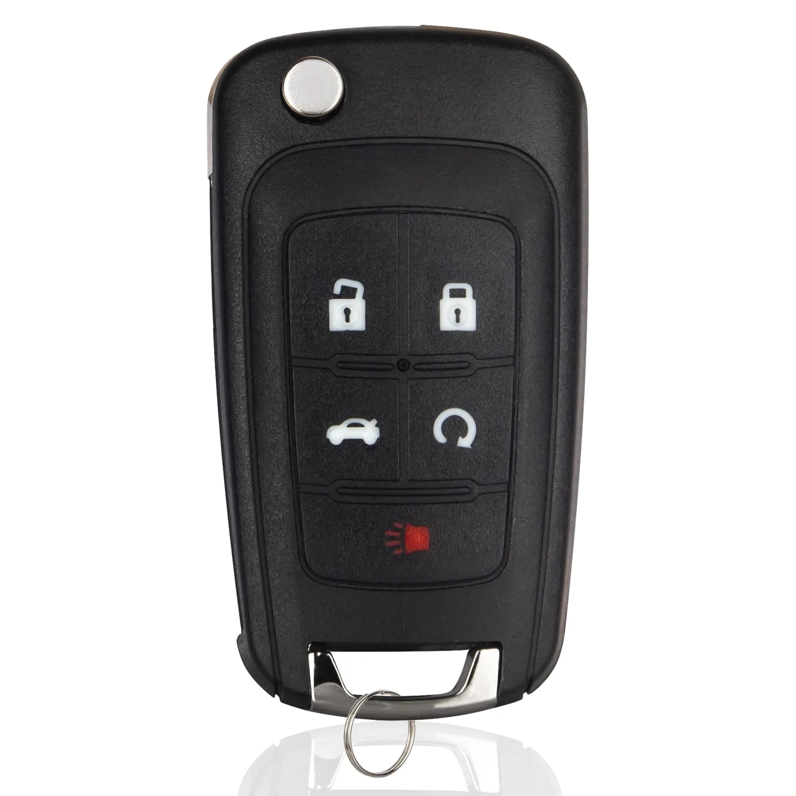 Car Key Fob Keyless Entry Remote Compatible with 2010-2019 Chevy Cruze/Camaro/Impala/Equinox/GMC Terrain/Buick Lacrosse 5 Buttons Key for OHT01060512 (1 Pack)