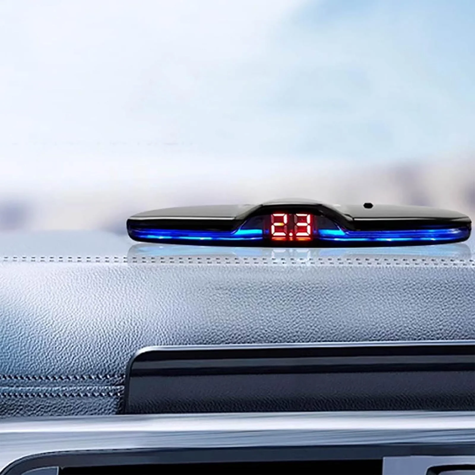 Car Parktronic Parking Built-in Plane Sensors Rear Reversing Radars System with 4 Sensors LED Light Distance Display Warning Buzzer Distance Detection White - Image 6