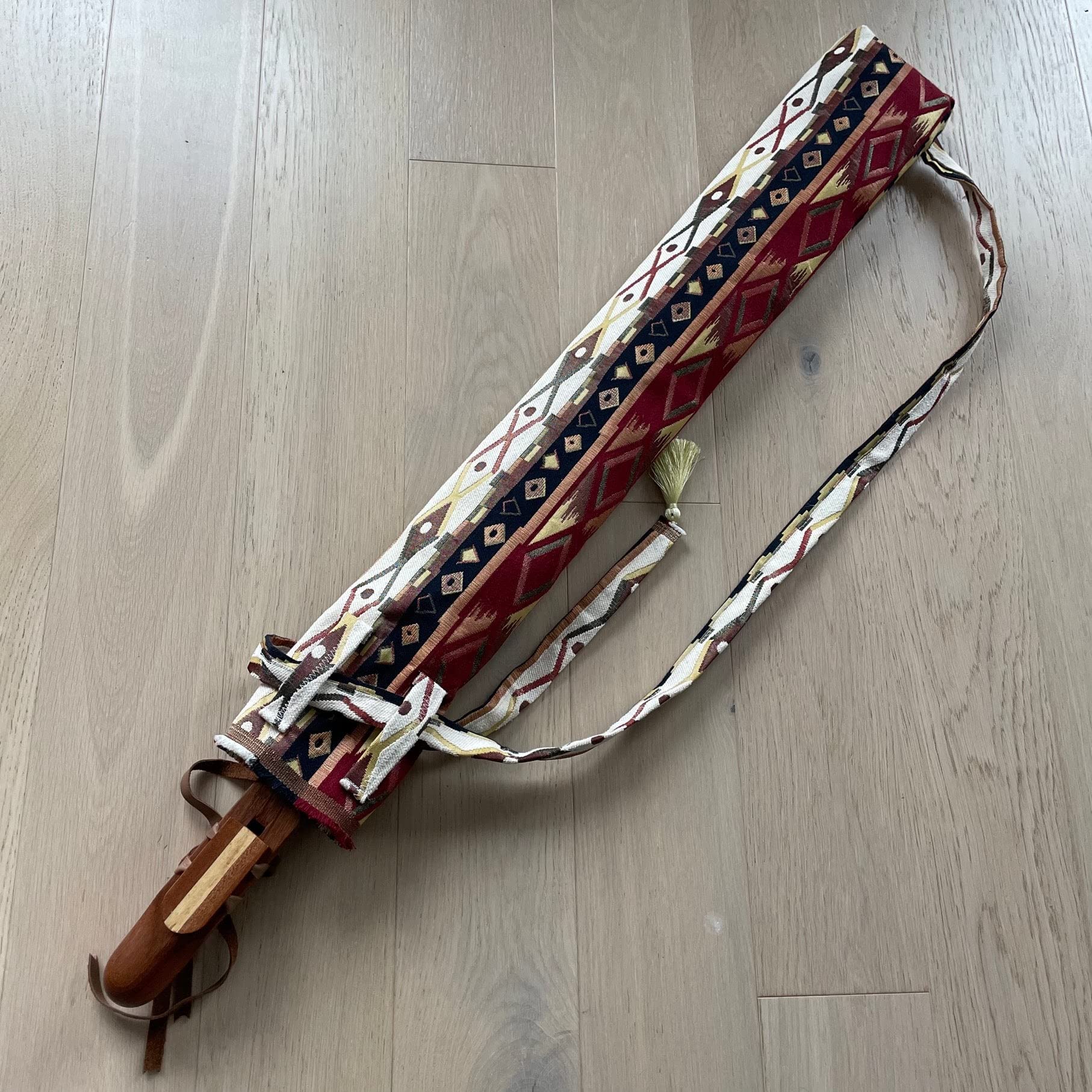 Carrying Flute Bag with Strap for Protection For Large Native Wooden Flutes 27 Inches Long - Image 4
