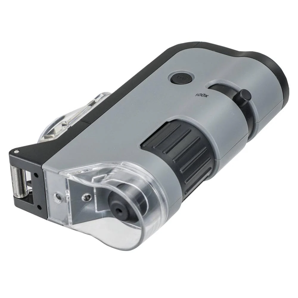 Carson MicroFlip 100x-250x, LED UV Pocket Microscope with Smartphone Clip, STEM Education (MP-250) Single Pack - Image 8