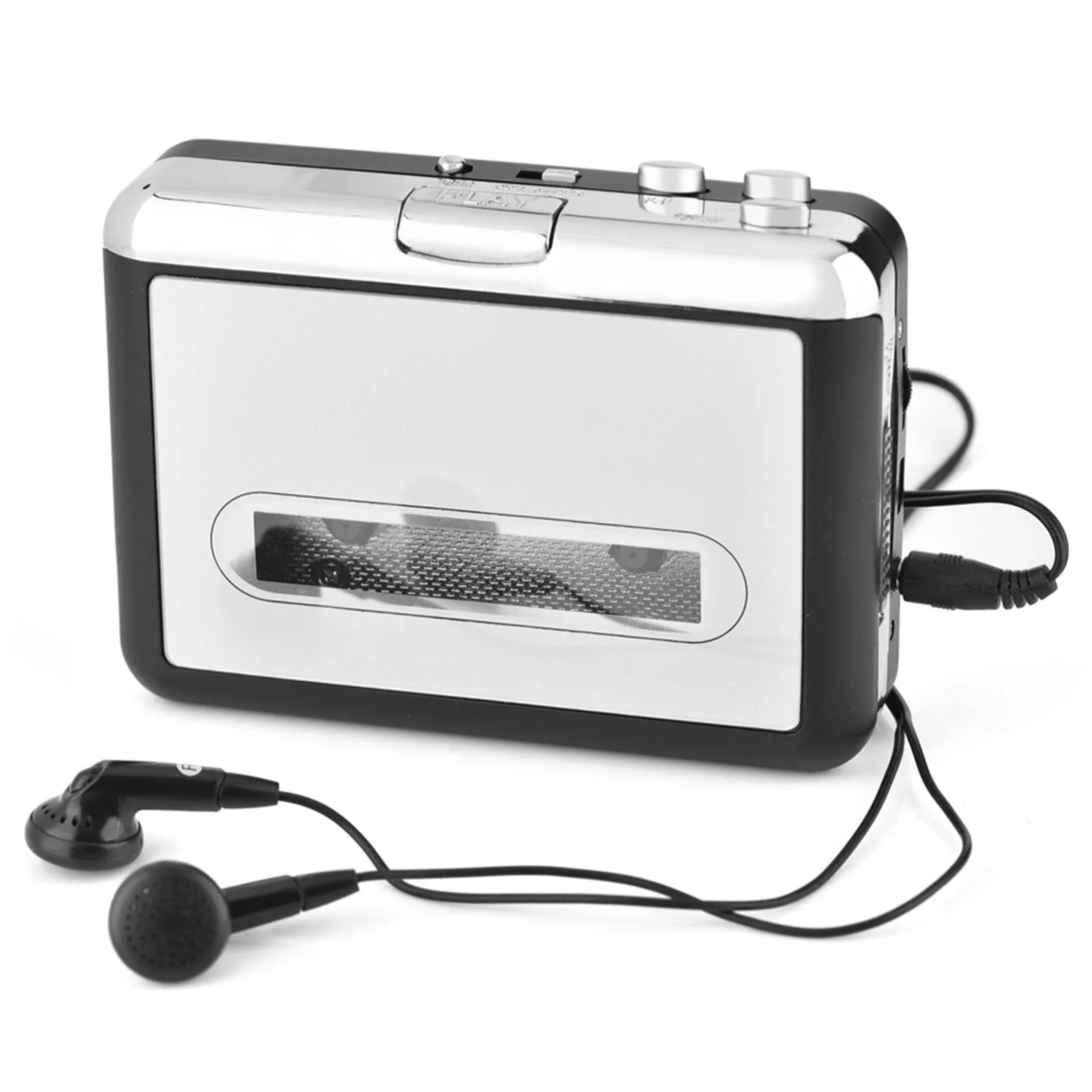 Cassette to MP3 Converter with USB Power Supply, Plug and Play Tape Player for MP3 Conversion, Includes Audacity Software