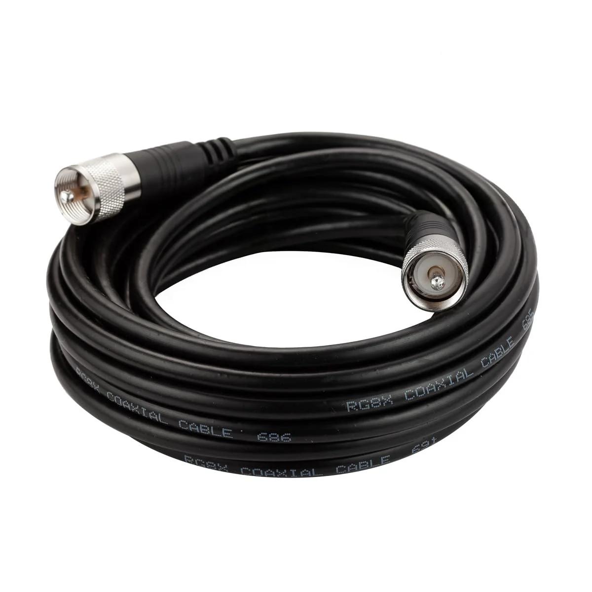 CB Coax Cable, 20ft RG8x Coaxial Cable UHF Male to Male Low Loss, 50 Ohm for HAM Radio Antenna 20 ft