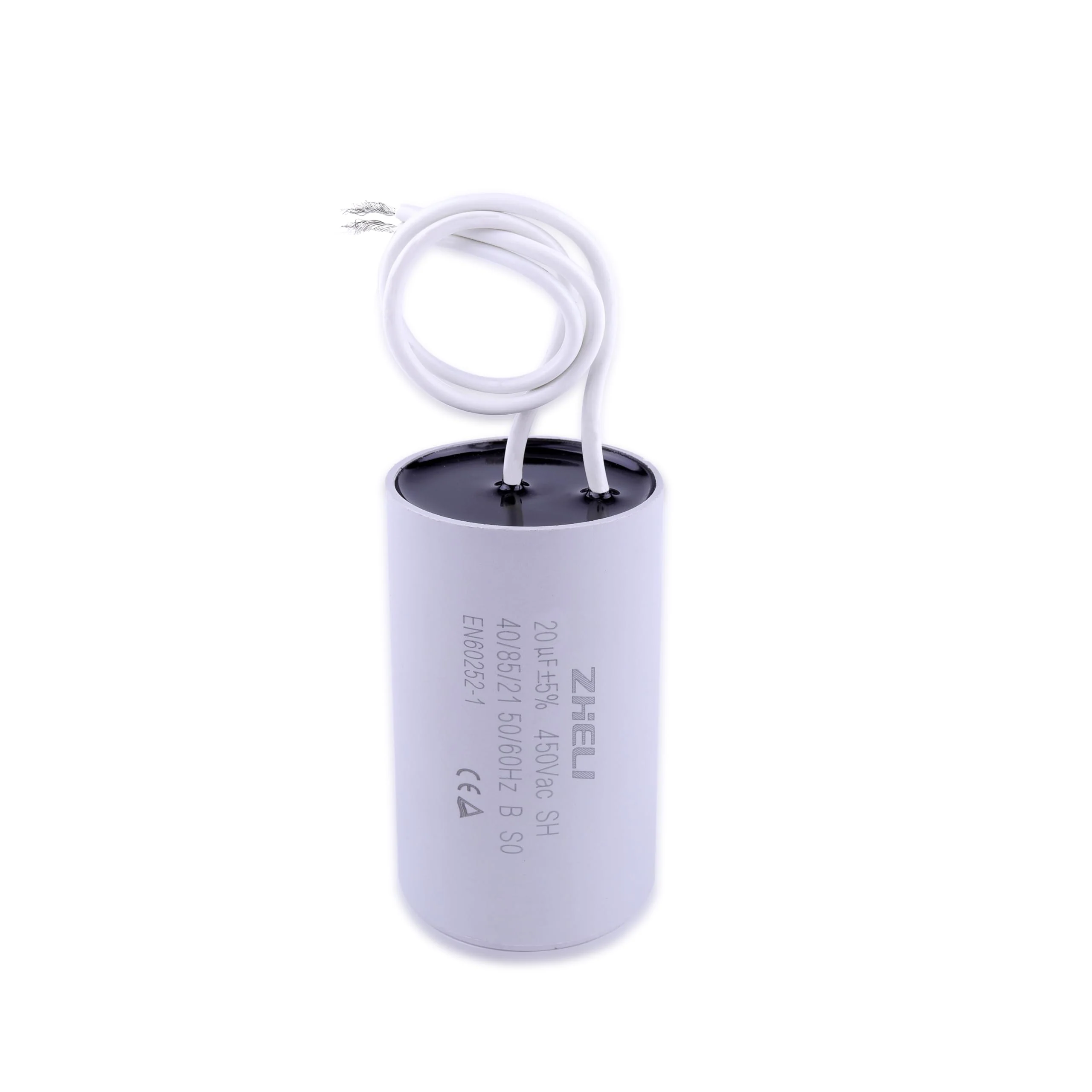 CBB60 20uF Motor Run Capacitor MFD 450VAC 50/60hz Cylindrical 40 mm x 70 mm (DE-20uF)