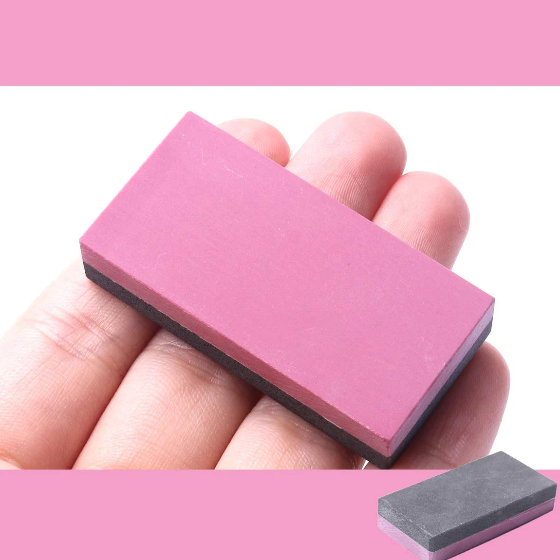 CBRIGHT Knife Sharpening Stone 1PC Whetstone 2 Sided 800#/3000# Combination Pocket-Sized Sharpening Stone, Fine Grinding Boron Carbide + Red Stone (1.97x0.98x0.39inch) 800#/3000# - Image 4