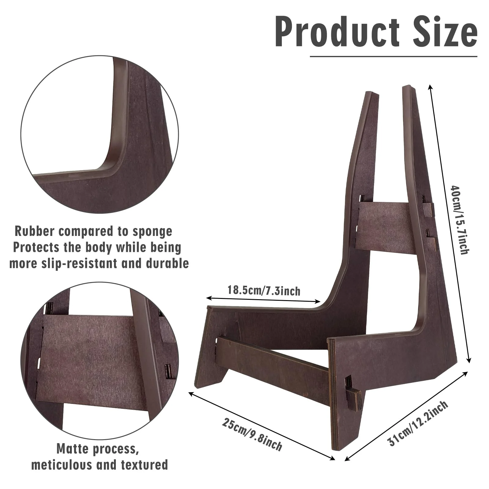 Cello Stand, Cello Support Holder made of wood with Rubber Protection Detachable Portable Musical Instrument Stand for 1/8-4/4 Cellos Guitars Electric Bass Electric Guitar Stand Cello Stand - Image 5