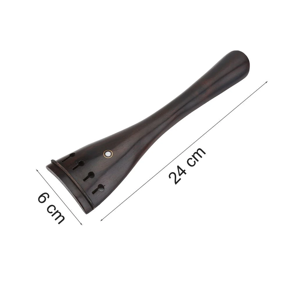 Cello Tailpiece, Classic Ebony Wood Tailpiece for 3/4 4/4 Cello Musical Instruments Parts Ebony Cello Tailpiece Cello Parts 3/4 Cello Parts 3/4 Cello Parts - Image 3