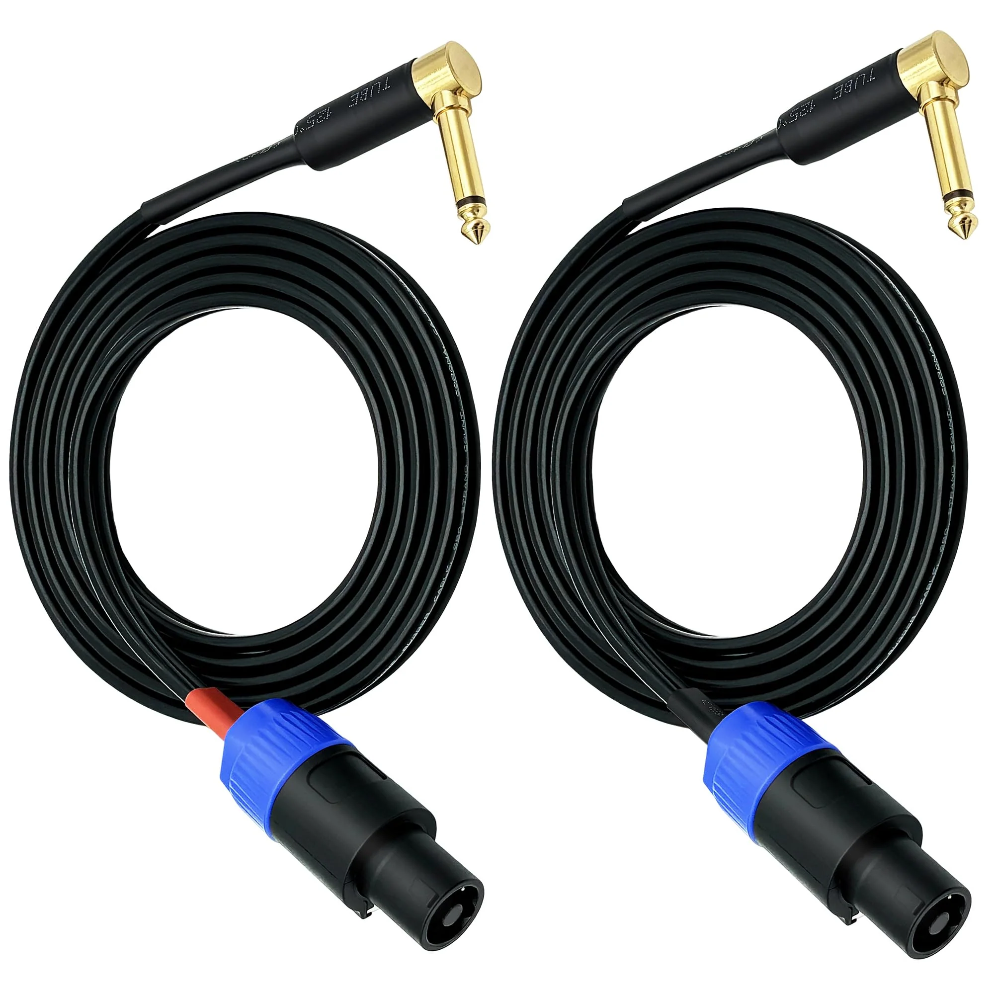 CESS-133-6f Right-Angle 6.35mm 1/4 Inch TS Plug to Speakon Plug Speaker Cable, 2 Channel, Durable Heat-Shrink Protected Metal Housing (6 Feet) 6 Feet - Image 8
