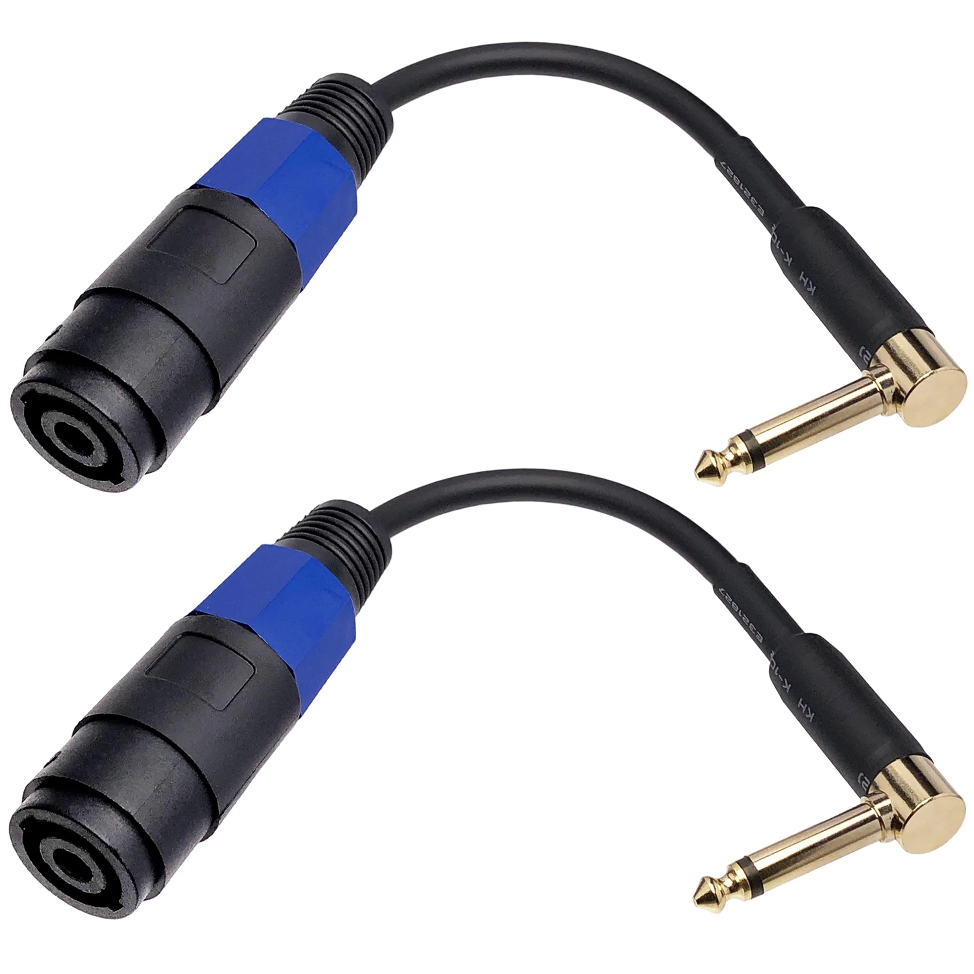 CESS-144 Speakon Female Connector to 1/4" Male TS Speaker Cable - Speak-on Jack to 1/4 TS Plug (Right-Angle Plug) (Pack of 2) Right-angle Plug (Pack of 2) - Image 4