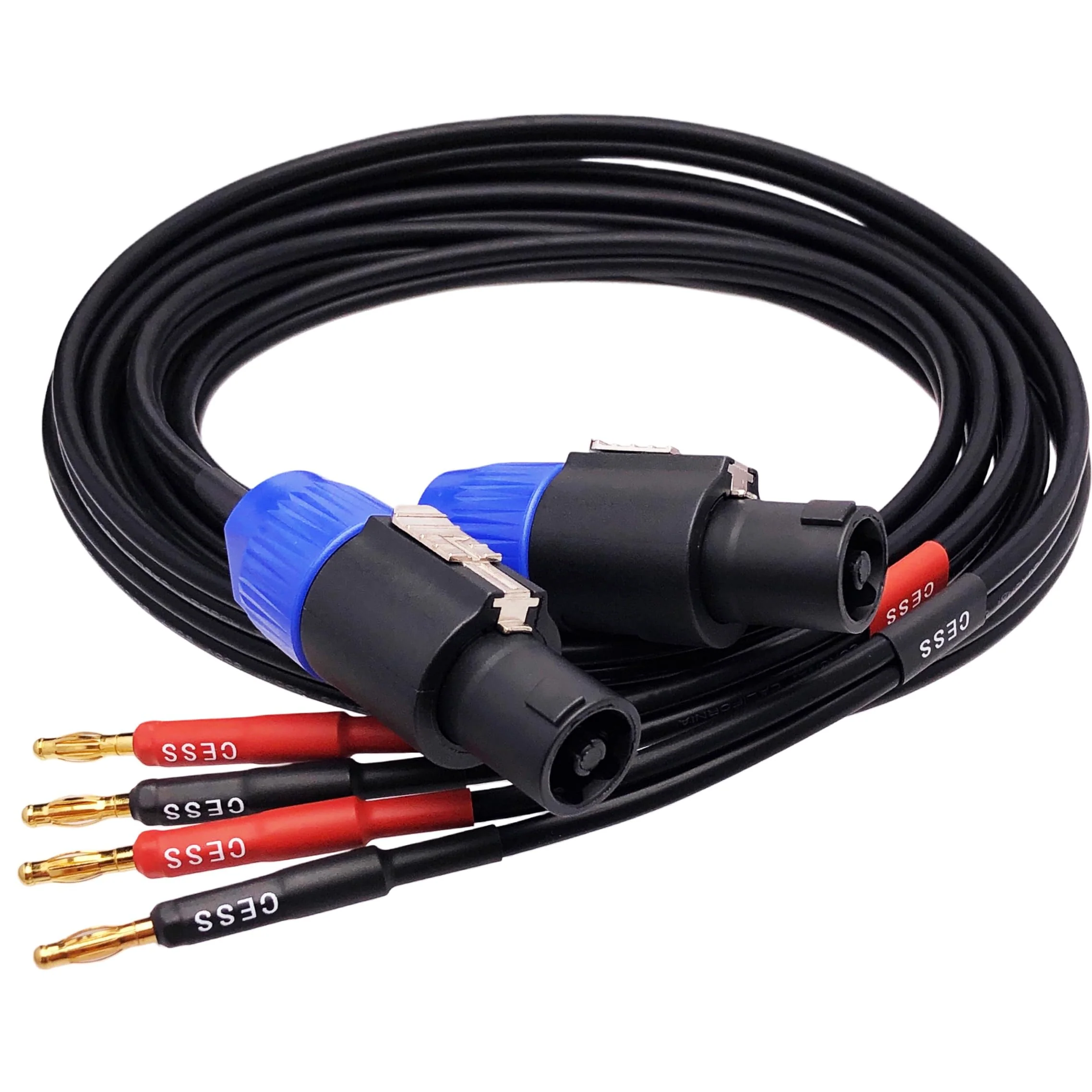 CESS-274-6f Super Soft Silicone 12 Gauge Wires Banana Plug to Speakon Speaker Cable (6 Feet) 6 Feet - Image 2