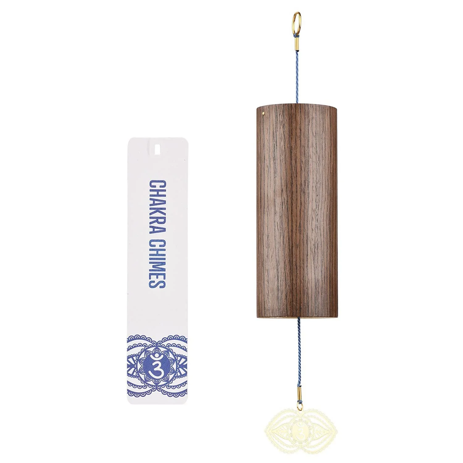 Chakra Chimes Natural Bamboo Wind Chimes Meditation Chord Windchime Wind Bell for Home Decoration Zen Mindfulness Third Eye Chakra