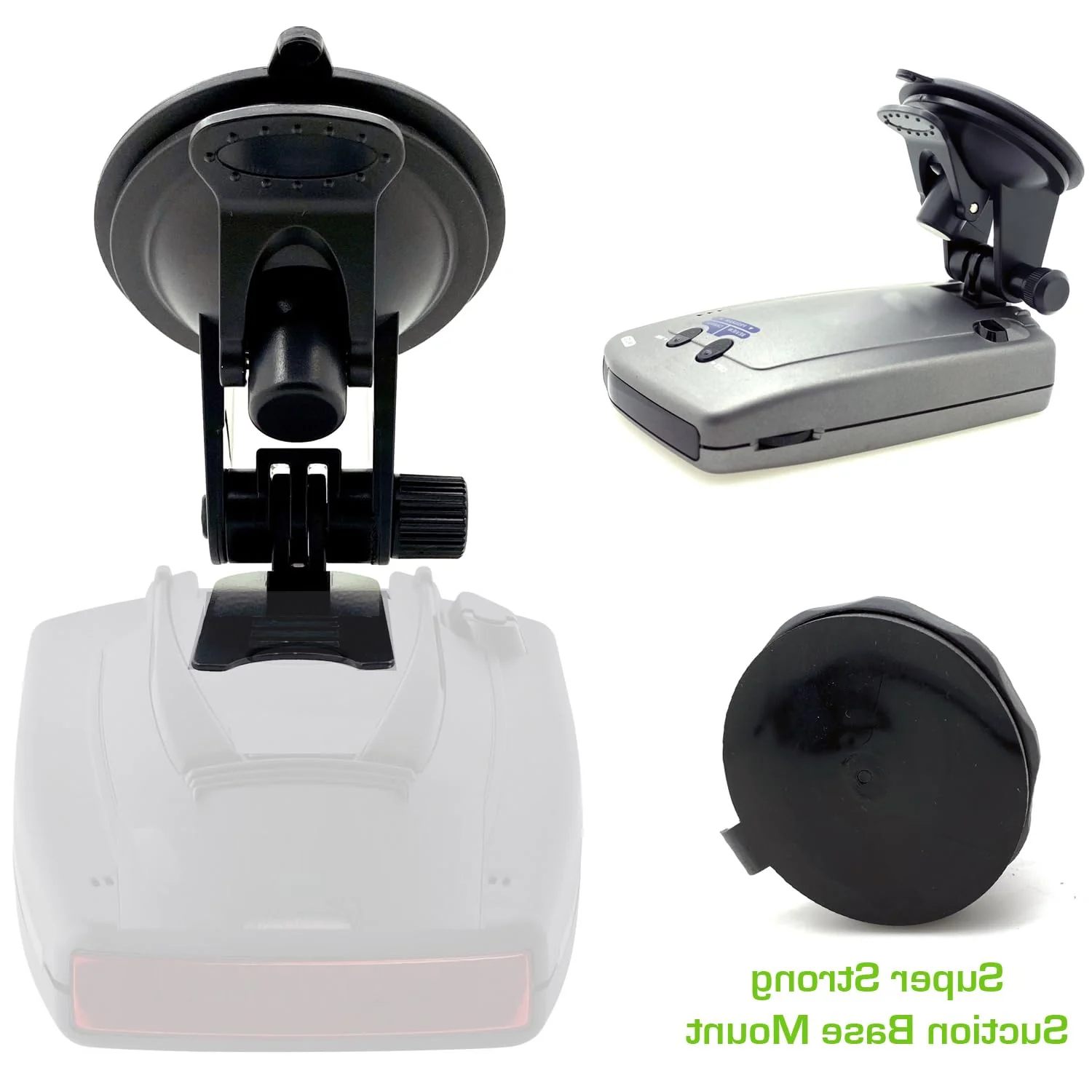 ChargerCity Enhanced Suction Windshield Suction Cup Mount for Escort Passport, Beltronics and Rocky Mountain Phantom-T Radar Detectors (Please Verify Compatibility Models) - Image 2