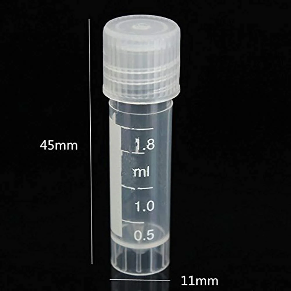 ChenXi Shop 20pcs 2ml Graduated Cryoval Cryogenic Plastic Vials Self Standing with Cap - Image 2