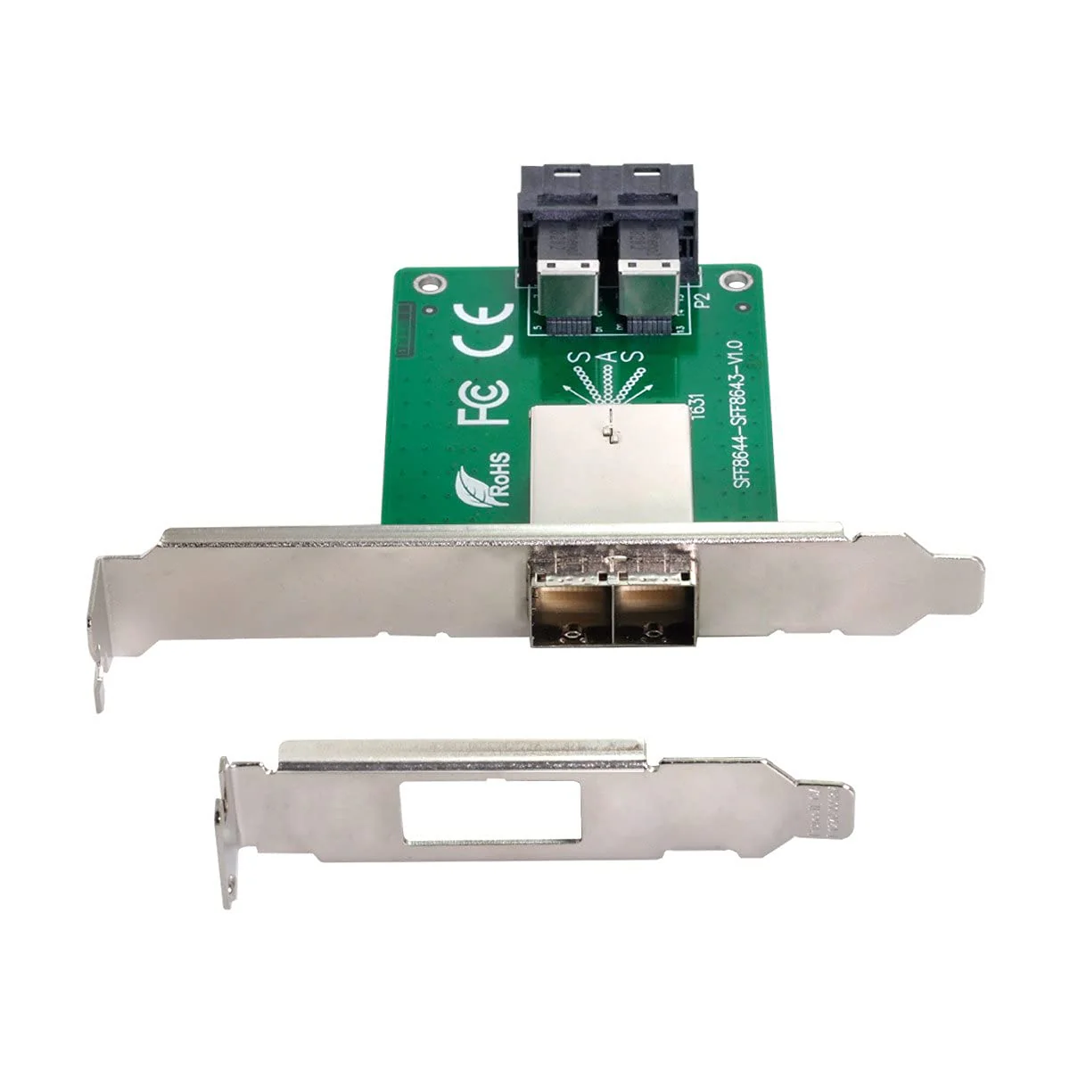 chenyang Mini SAS 2 SFF-8644 to 2 SFF-8643 HD Data Server Converter Adapter with Bracket - Image 6