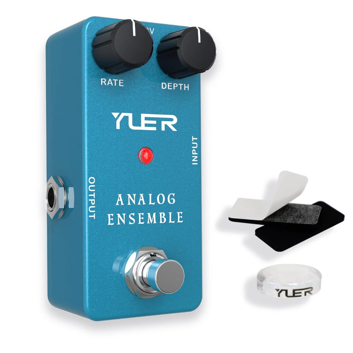 Chorus Pedal, Analog Chorus Guitar Effect Pedal for Electric Guitar with Classic BBD Chip Footswitch Cap, Aluminum Case - True Bypass RS-07