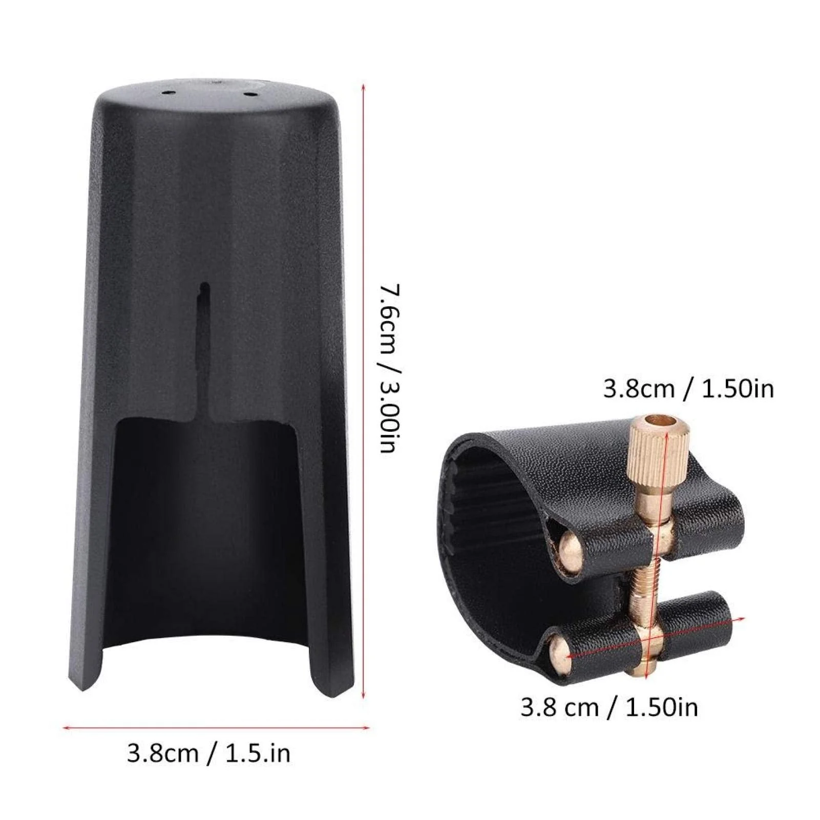 Clarinet Mouthpiece Accessory, Portable Plastic Clarinet Mouthpiece Ligature Clarinet Ligature Clip Fastener Clarinet Accessory for Students Practice Professionals Clarinet, - Image 5
