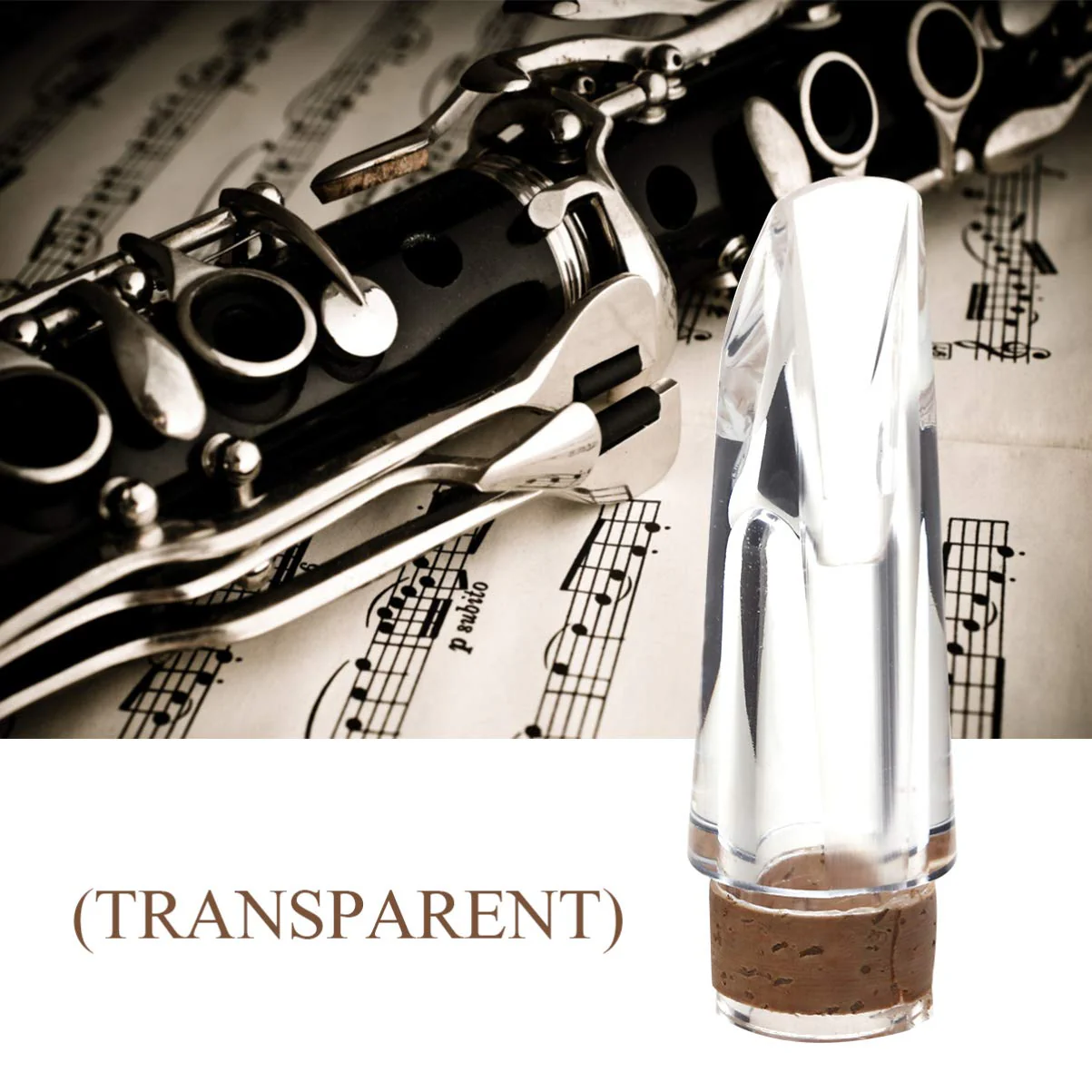Clarinet Mouthpiece for Bb Clarinet Music Accessories (Transparent) - Image 4