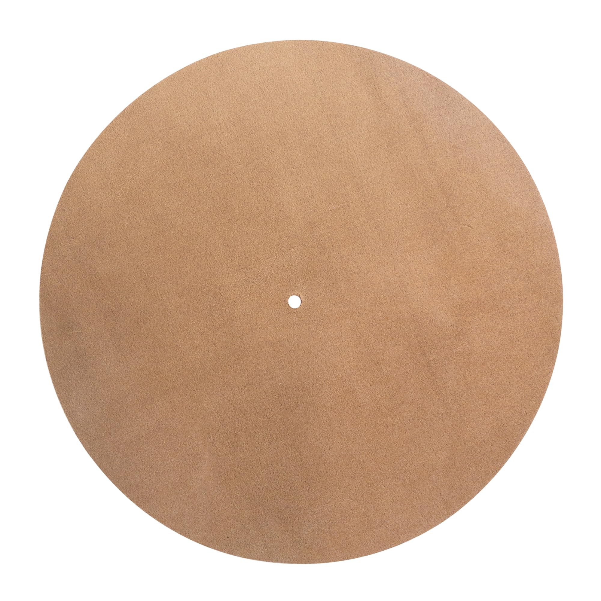 Classy Circular Turntable Slipmat, Antistatic Cover, Reduces Noise & Sounds from Static and Dust, Full Grain Leather, Handmade, Bourbon Brown - Image 4