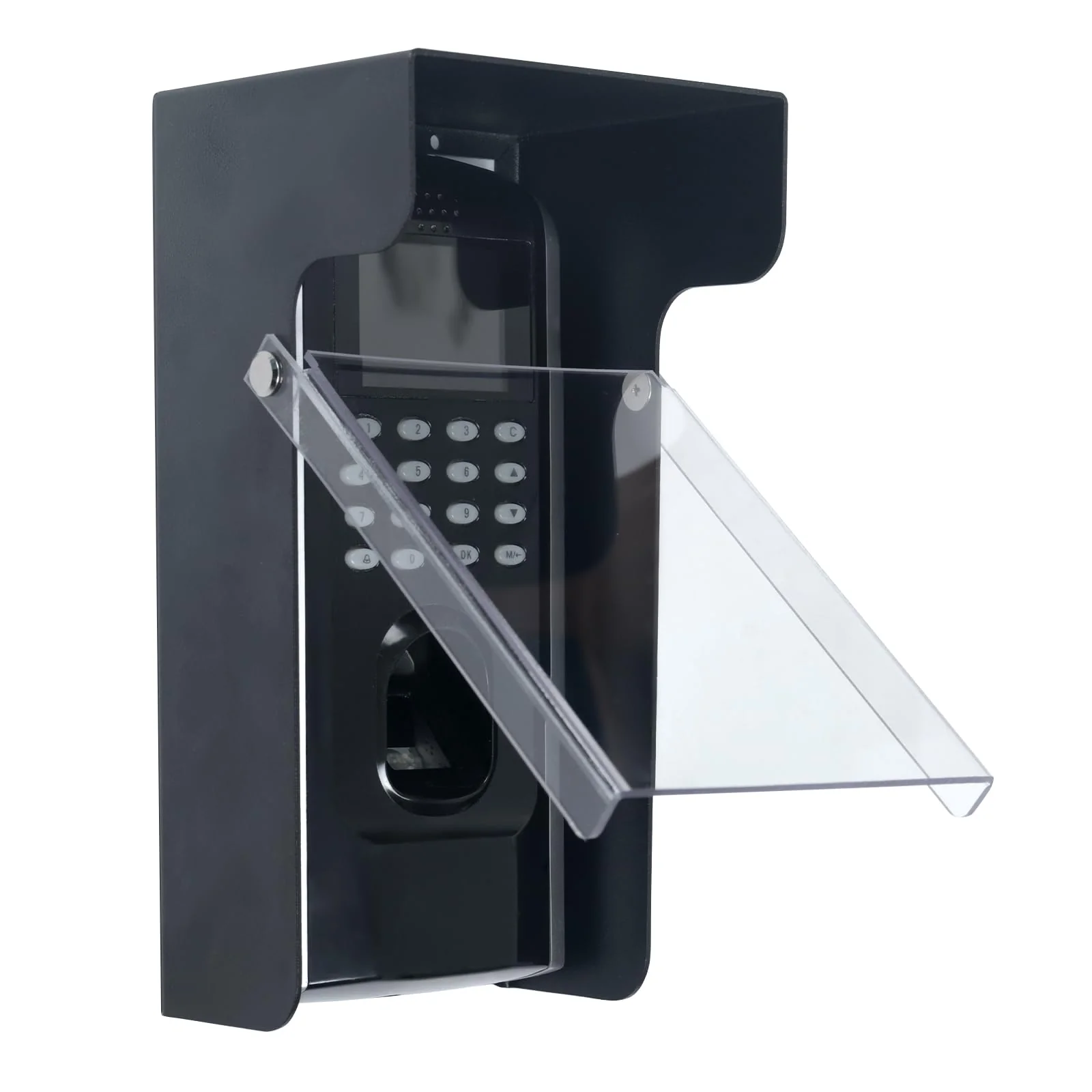 Clear Flip Cap Keypad Rain Cover,High Quality Galvanized Iron Material Rain Covers For Outdoor Electronics Card Reader/Door Keypad/Door Access/Attendance Machine