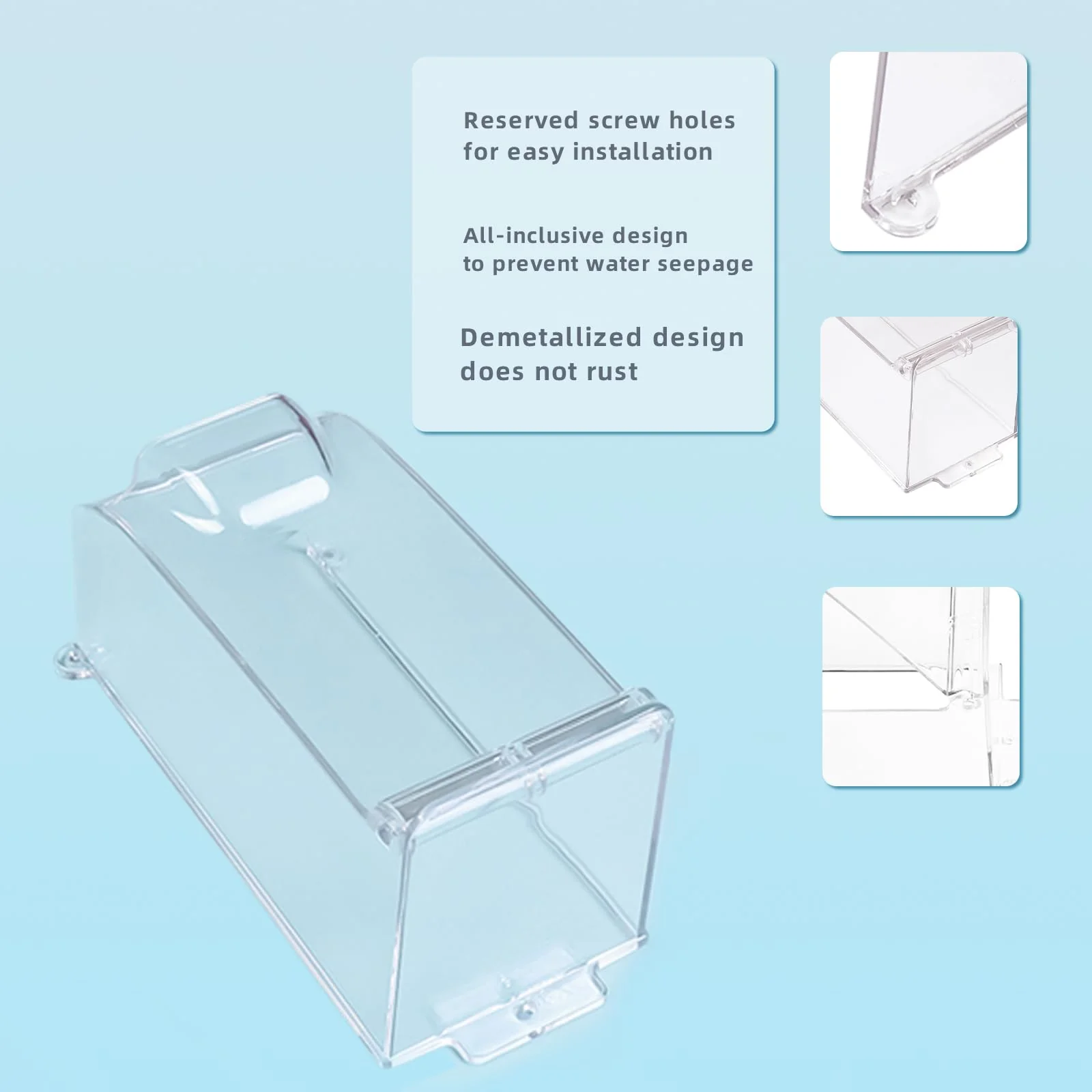 Clear Gate Outdoor Keypad Cover,Flip Access Control Rain Cover,Doorbell rain cover Compatible for Ring Doorbell/Lock Keypad/Attendance Machine/Door Keypad - Image 6