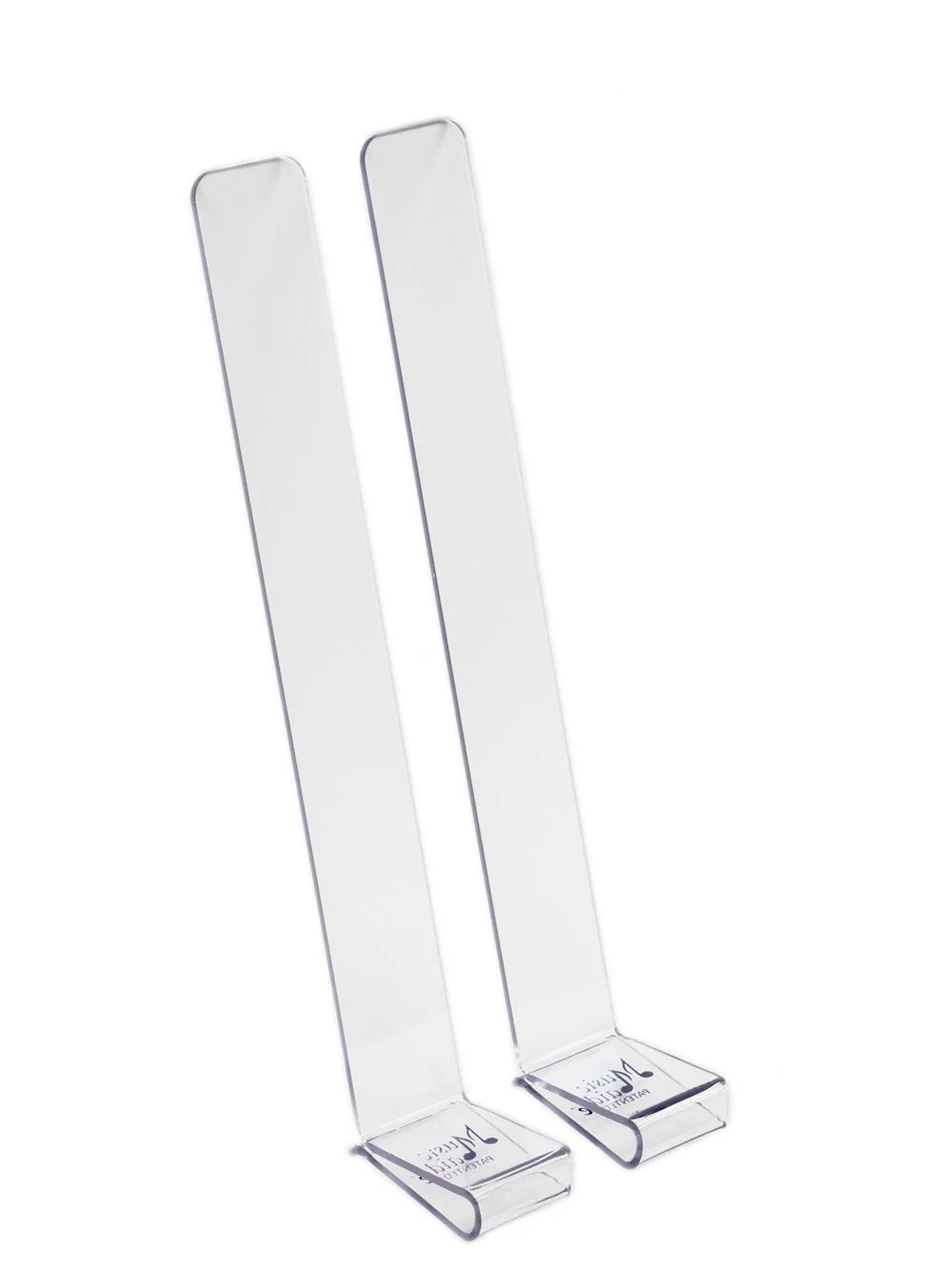 Clear Music Clips Sheet Music Holder for Music Stand, Durable Break-Resistant Flexible Plastic MADE IN USA 1 Pair