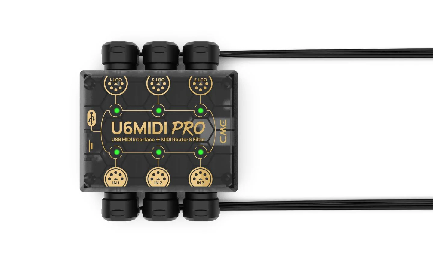 CME MIDI Cable 4-Pack - 3FT / 90cm, 5-pin DIN, Low-Profile - Mirrored 45-Degree Angled Ultra-Thin Plugs for Compact Spaces - Ideal for MIDI Interface, Pedalboard, Keyboard - Image 9